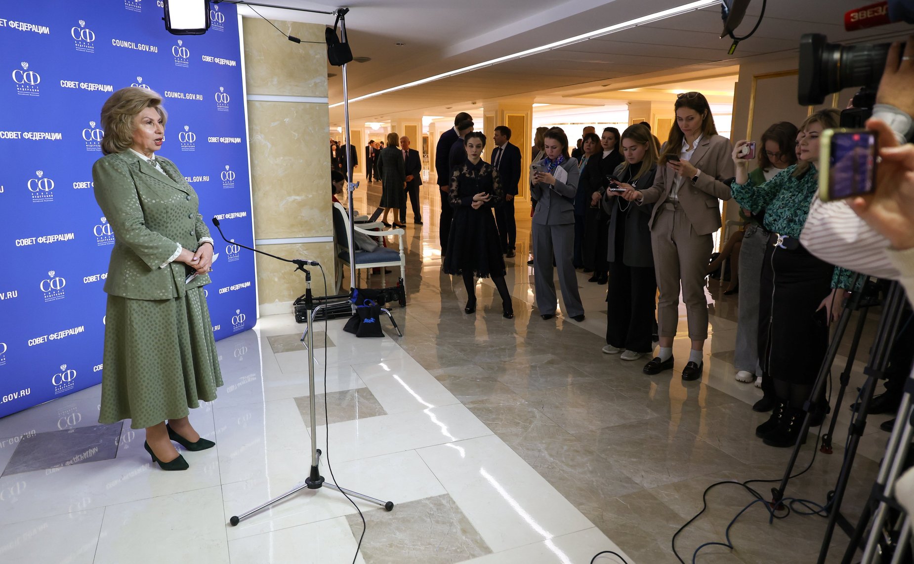 Пресс-подход Уполномоченного по правам человека в Российской Федерации Татьяны Москальковой