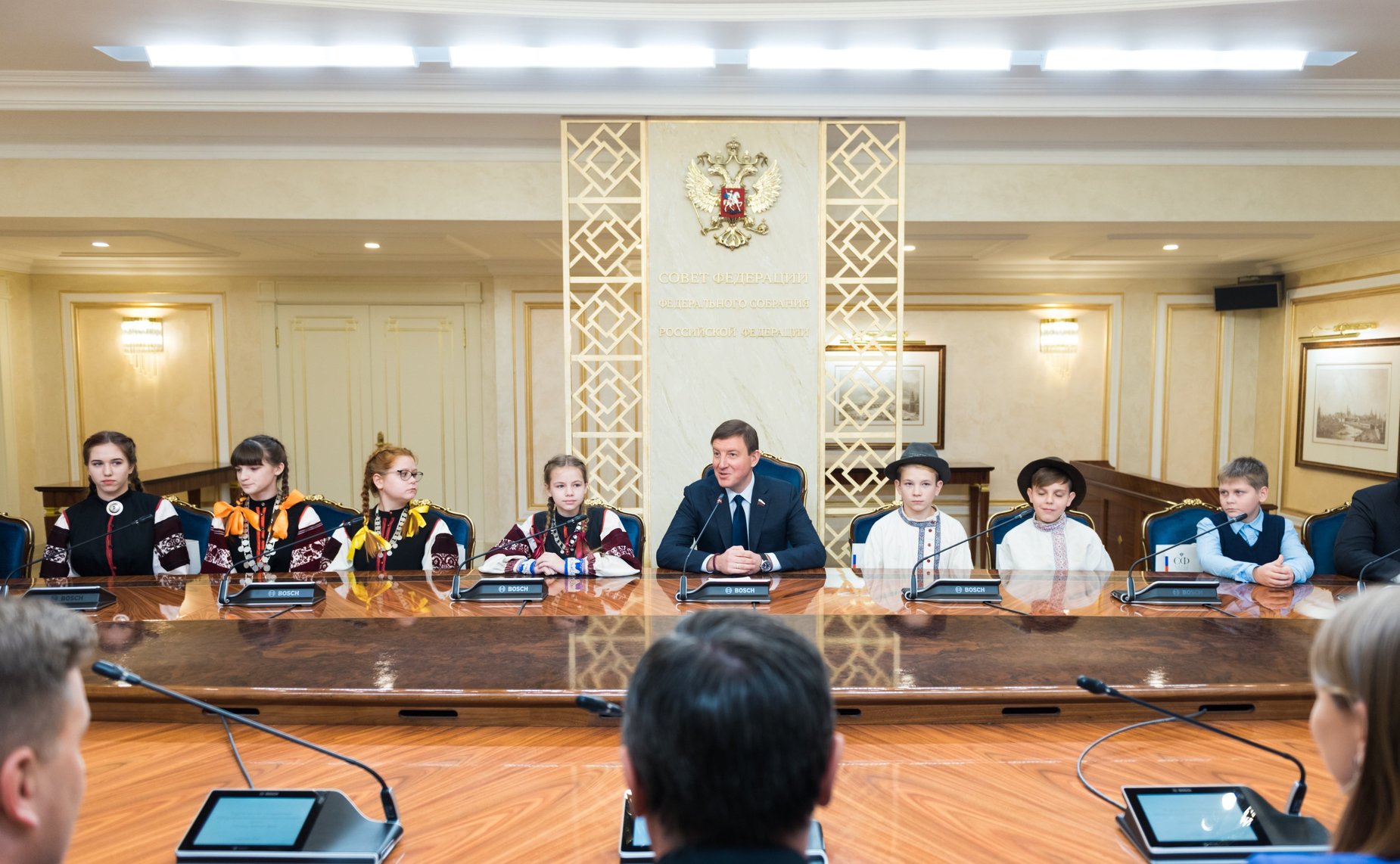 Встреча сенаторов с детьми-победителями Международного культурно-образовательного проекта «Таланты Арктики. Дети»