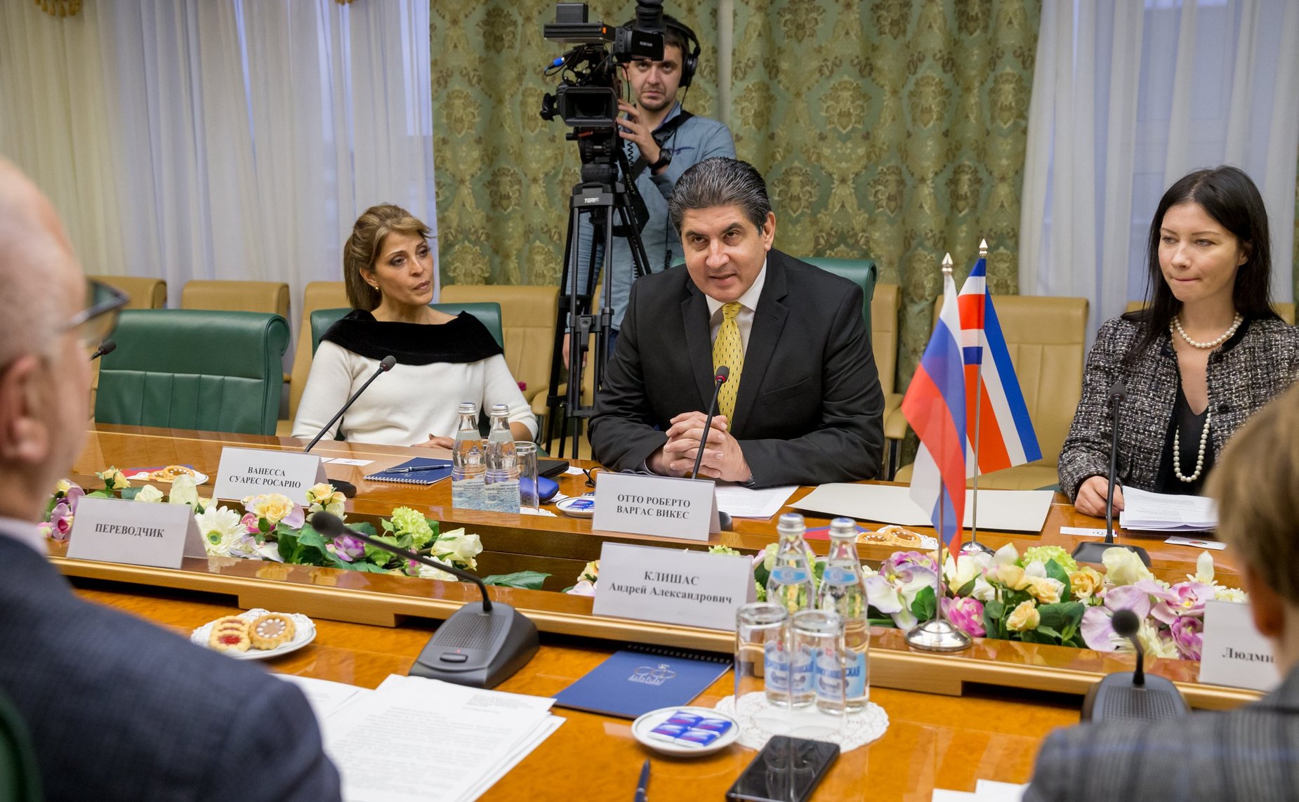 Встреча А. Клишаса с членом Президиума Законодательной ассамблеи Республики Коста-Рика Отто Р. Варгасом Викесой