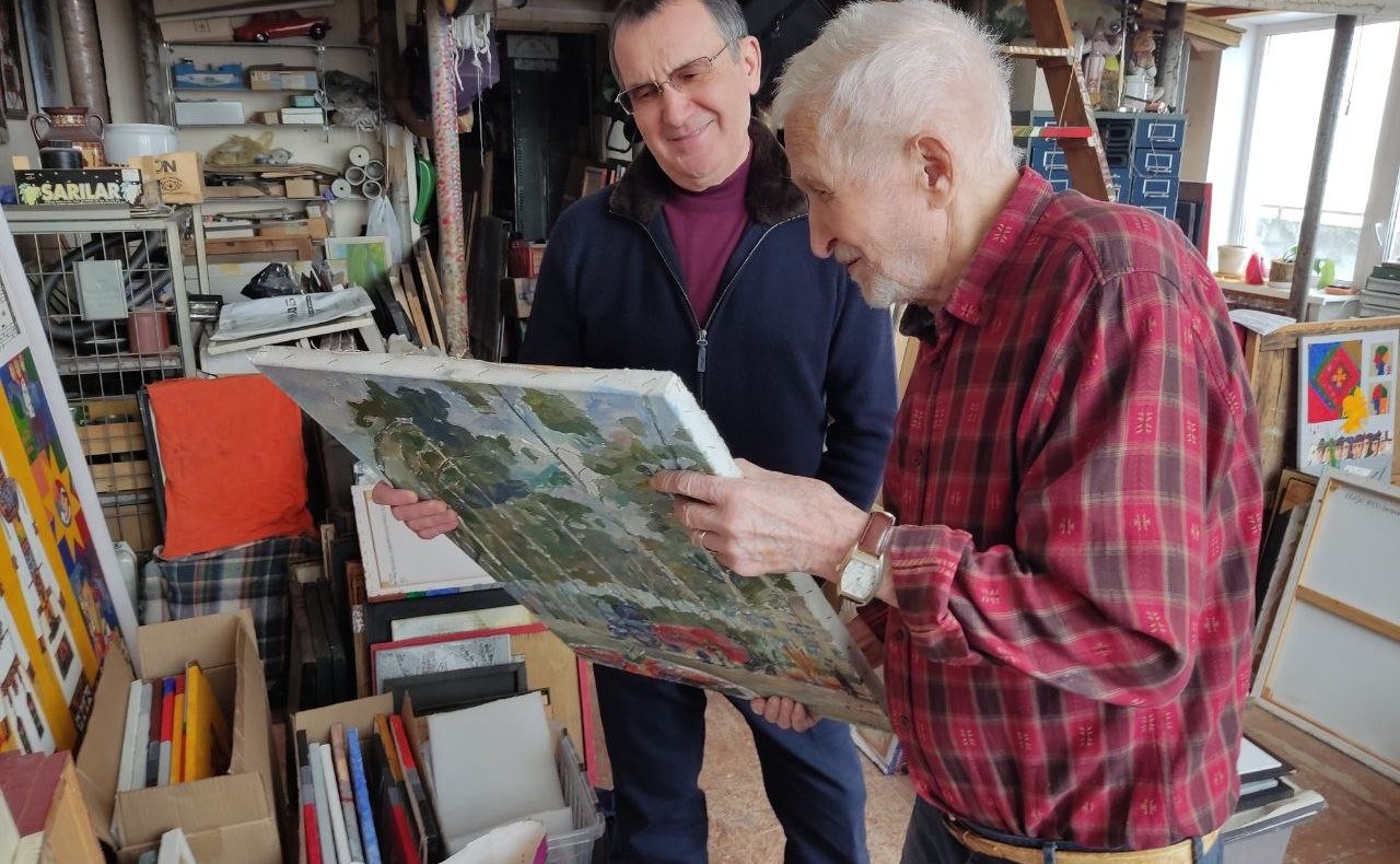 Николай Федоров посетил в Чебоксарах мастерскую заслуженного художника РСФСР, народного художника Чувашской Республики Праски Витти