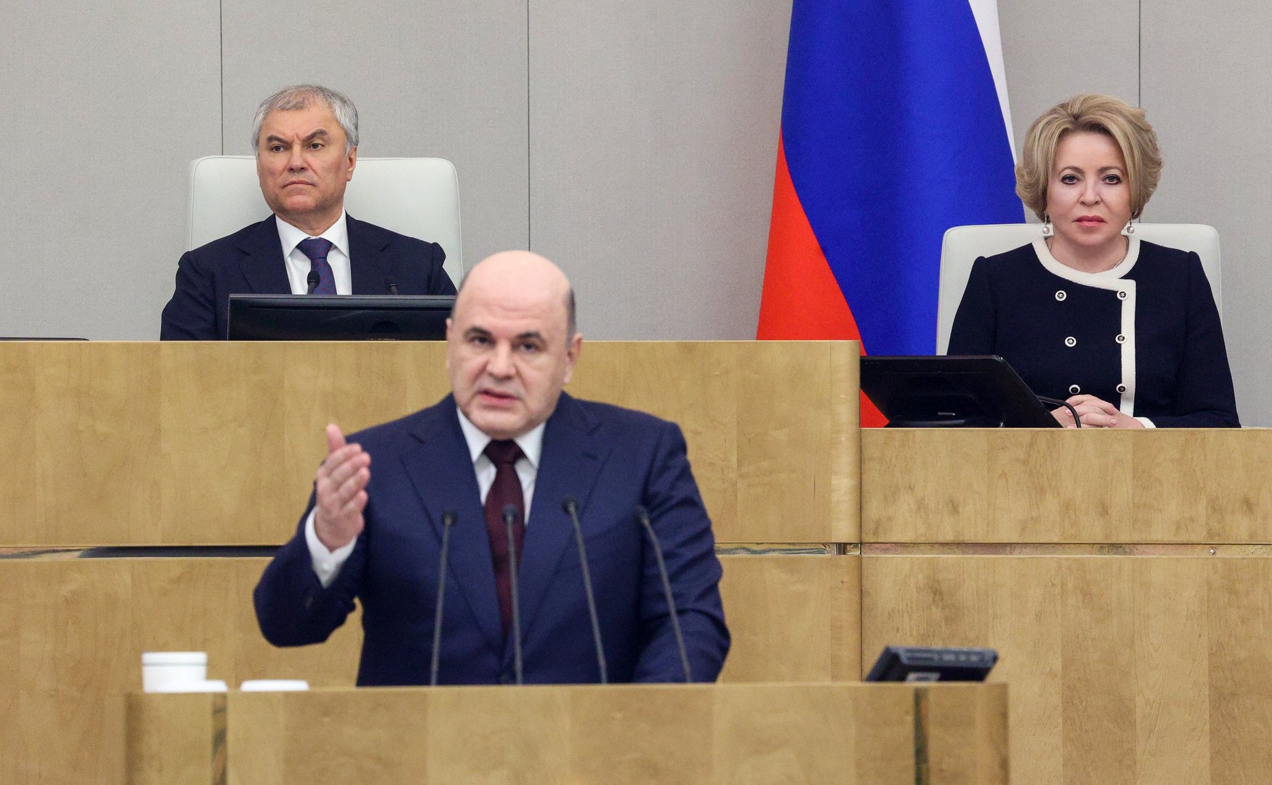 Валентина Матвиенко приняла участие в заседании Государственной Думы, на котором с докладом о работе Правительства РФ выступил Михаил Мишустин