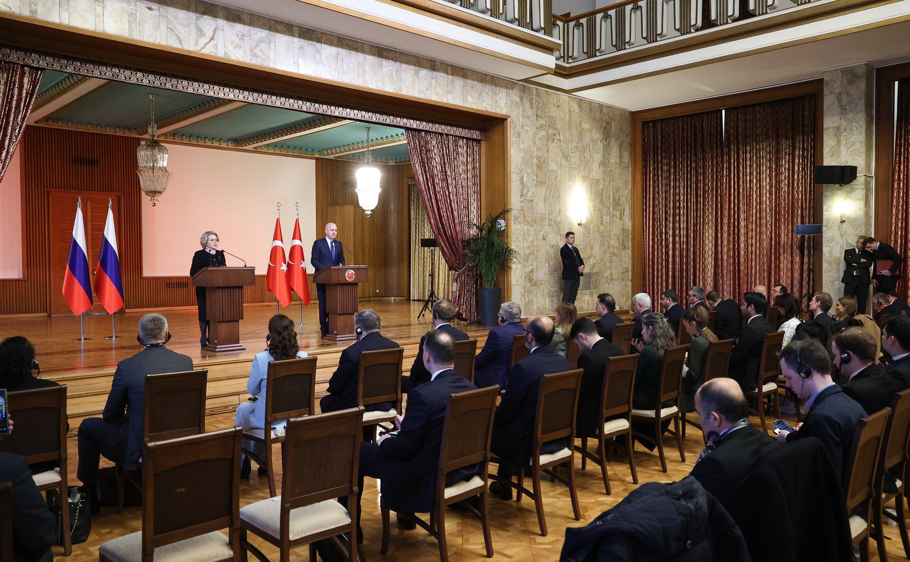 Заявление Председателя Совета Федерации Валентины Матвиенко и Председателя Великого национального собрания Турции Нумана Куртулмуша по итогам встречи