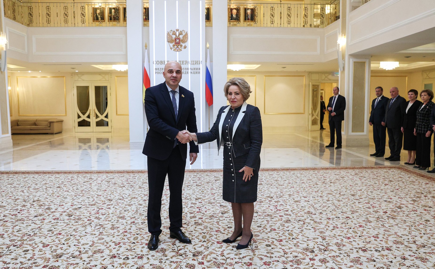 Встреча Председателя СФ Валентины Матвиенко с Председателем Парламента Республики Южная Осетия Аланом Алборовым