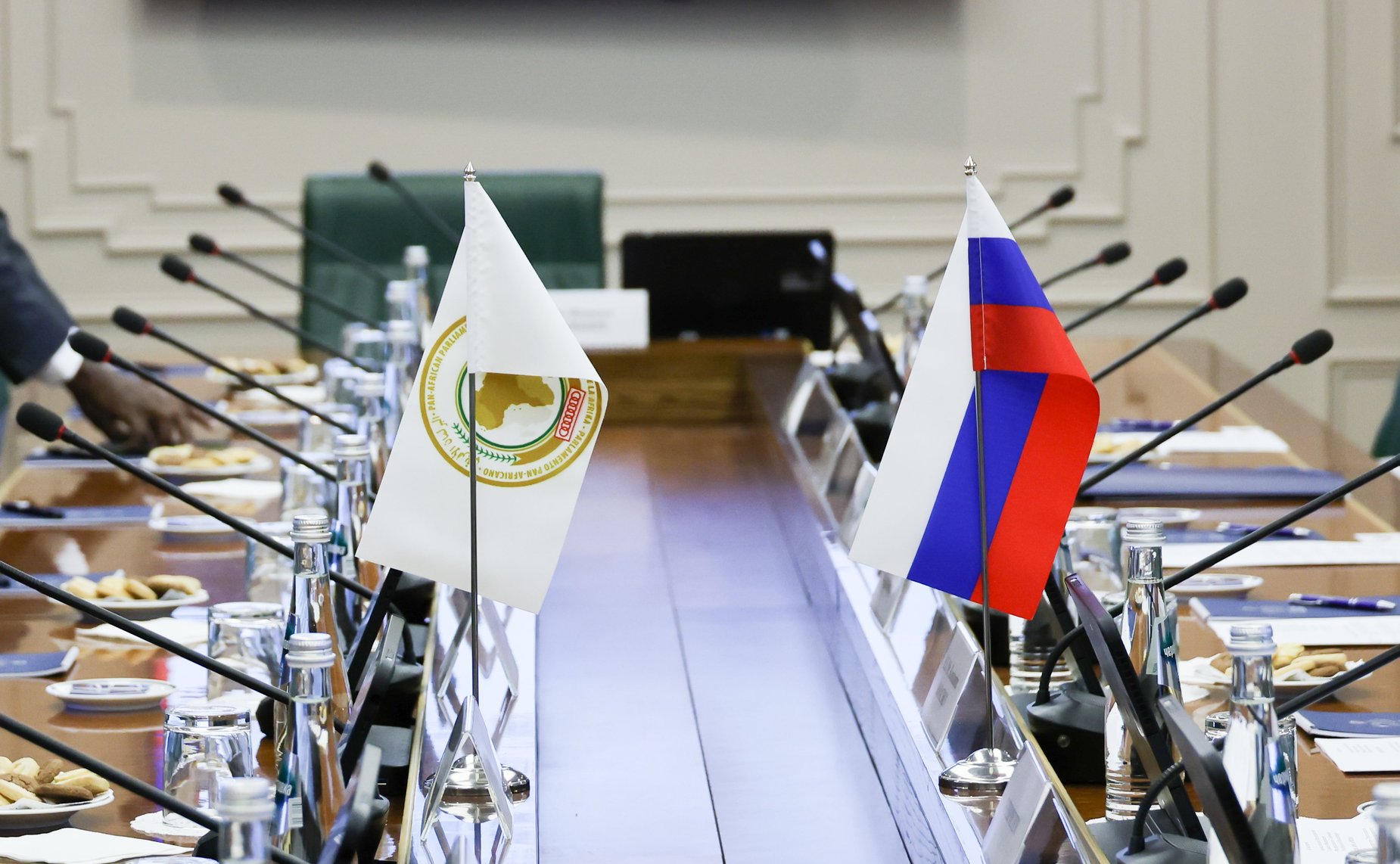Константин Косачев провел встречу с делегацией парламентариев африканских стран во главе с заместителем Председателя Панафриканского парламента Гайо Ашебиром