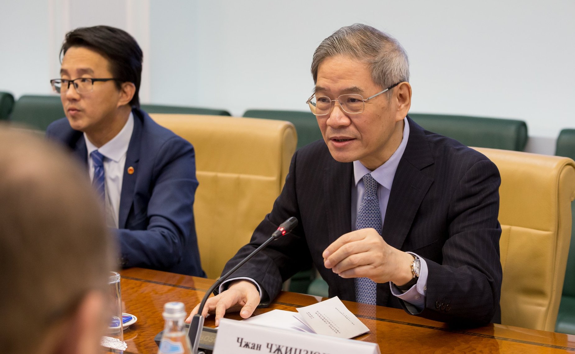 Встреча Константина Косачева с заместителем председателя Комитета по международным делам Всекитайского собрания народных представителей Чжан Чжицзюнь