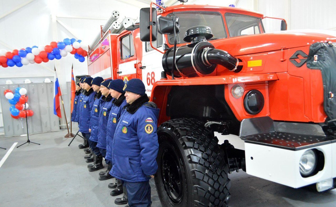 Николай Семисотов ознакомился с работой нового пожарного депо, которое открылось в хуторе Безымянка городского округа города Михайловки Волгоградской области