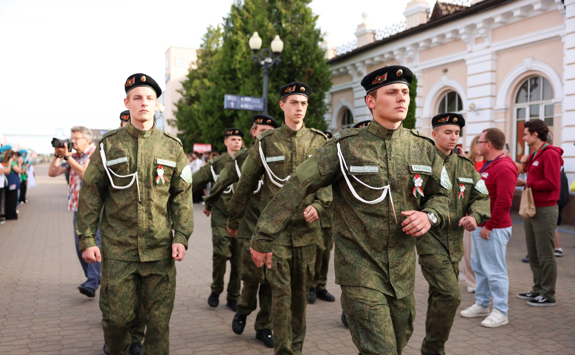 Культурно-образовательный проект «Поезд памяти». Могилев. Прибытие поезда, торжественная встреча