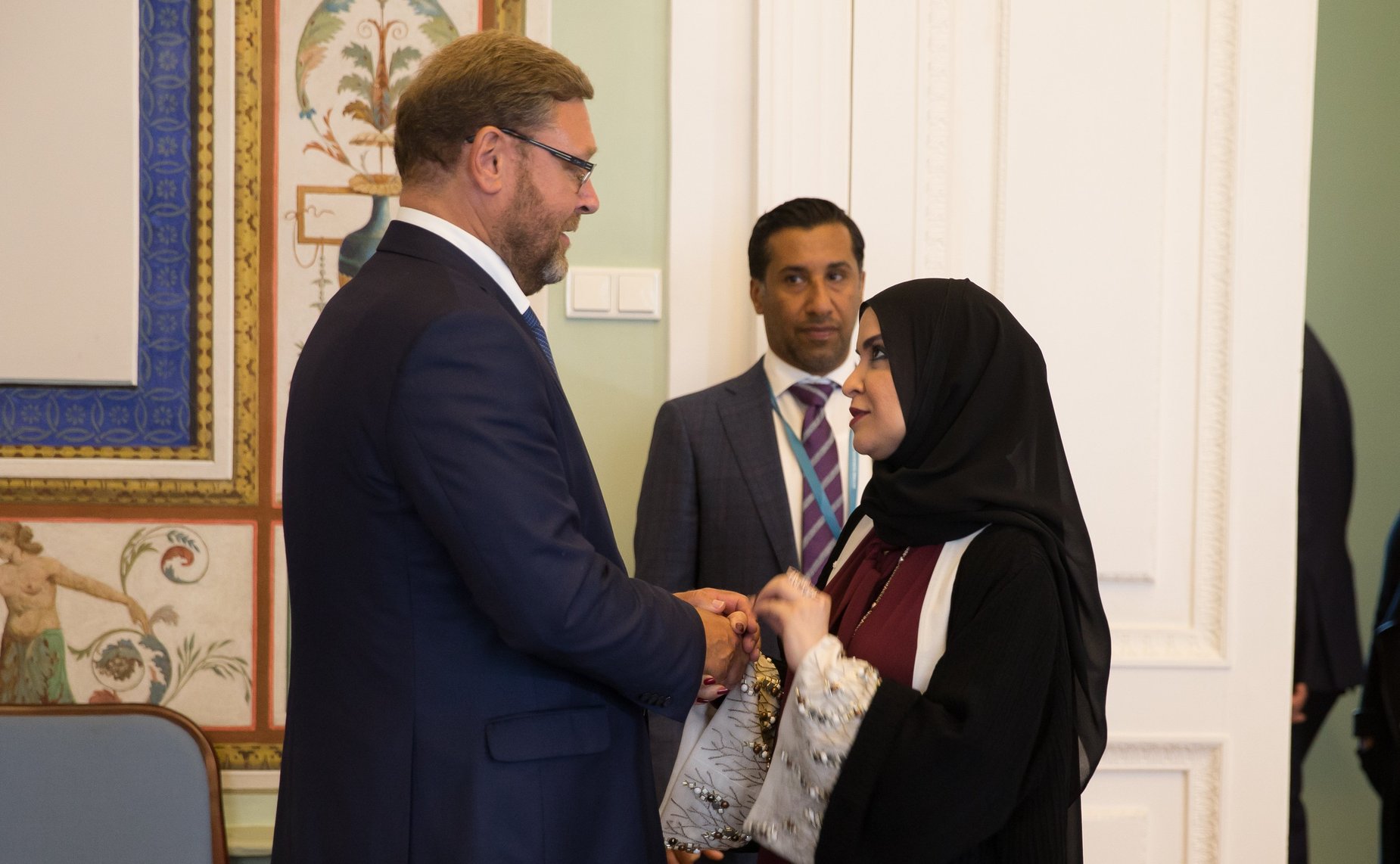 Встреча К. Косачева с Председателем Федерального Национального Совета Объединенных Арабских Эмиратов Амаль Абдалла Аль-Кубейси