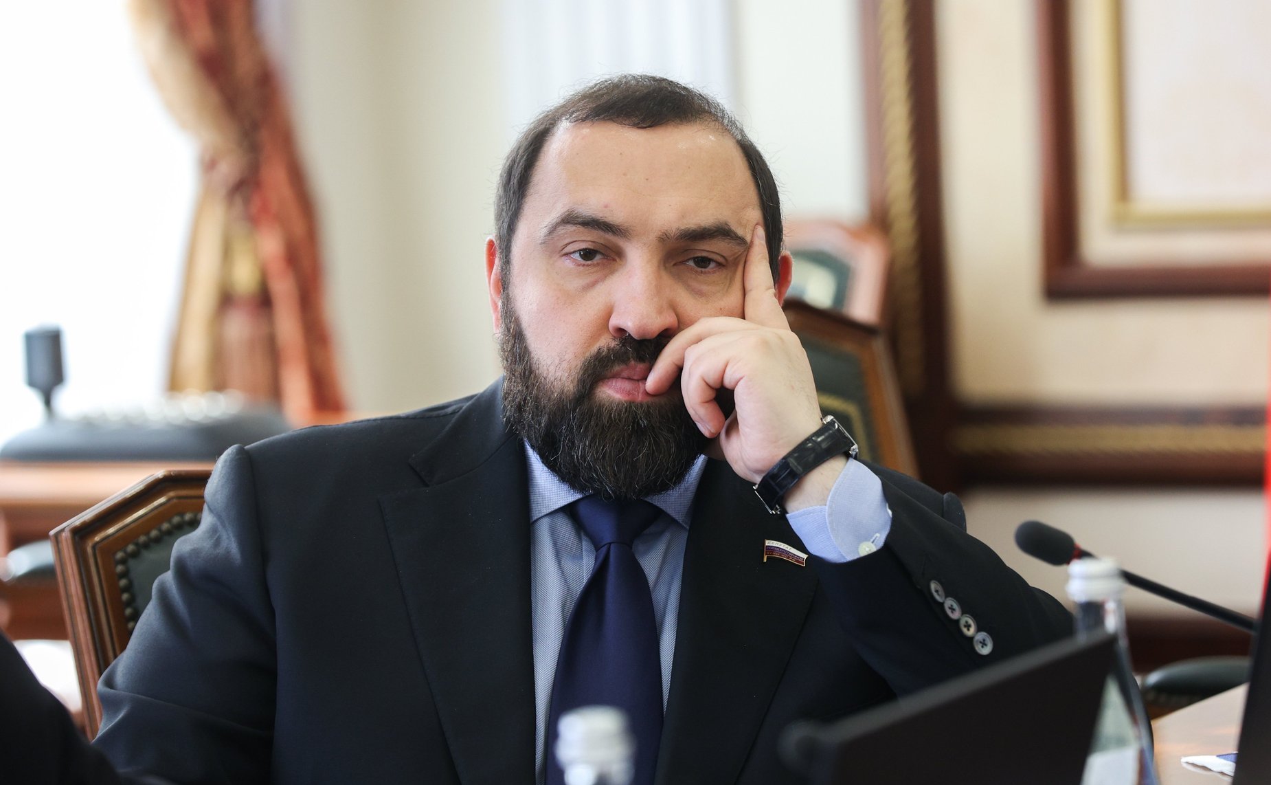 Встреча сенаторов РФ с депутатом Великого национального собрания Турции, председателем группы дружбы с Россией Великого национального собрания Турции Муратом Байбатуром