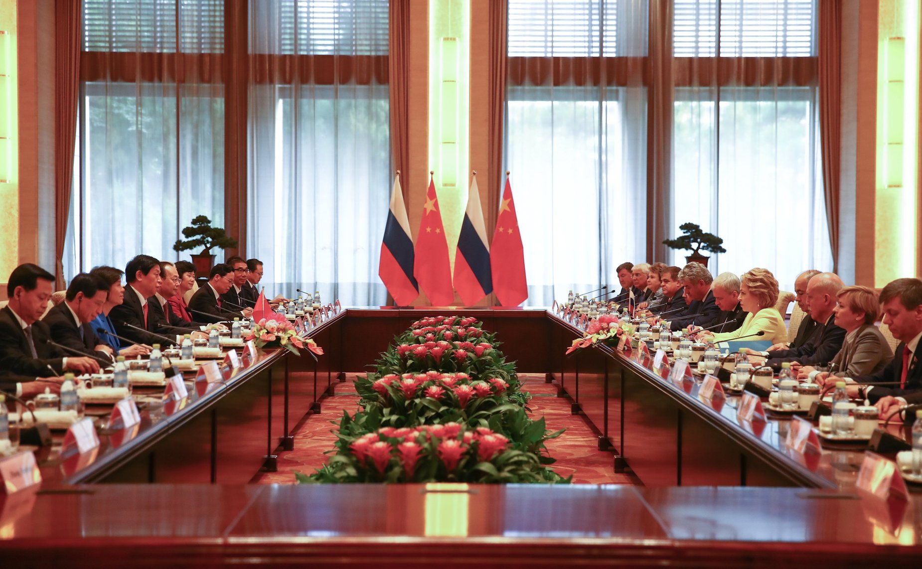 Встреча делегации Совета Федерации с Председателем Постоянного комитета Всекитайского собрания народных представителей Китайской Народной Республики Ли Чжаньшу