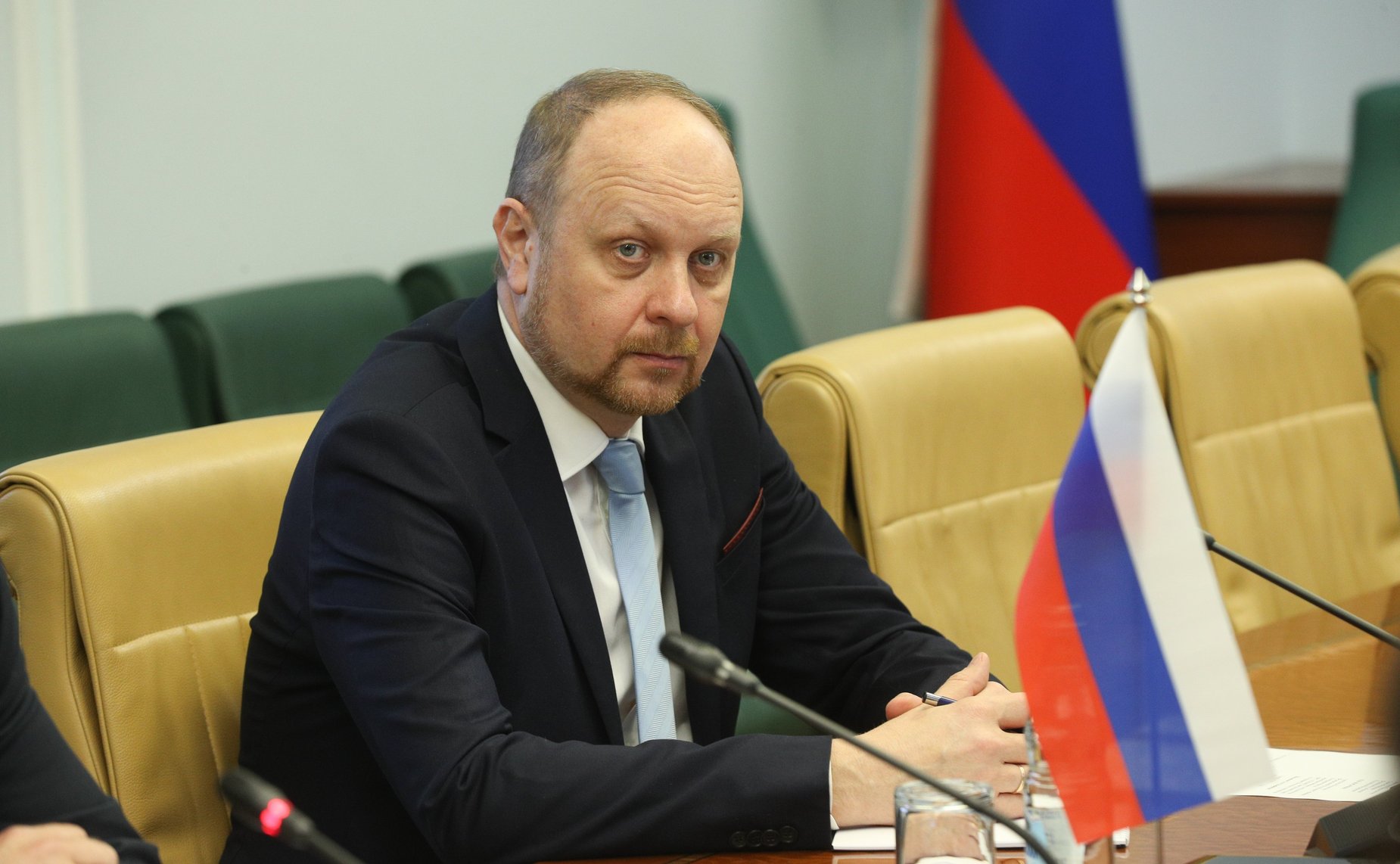 Встреча заместителя Председателя СФ Константина Косачева с депутатом Бундестага Федеративной Республики Германия, Координатором межобщественного сотрудничества с Россией, Центральной Азией и странами Восточного партнерства ФРГ