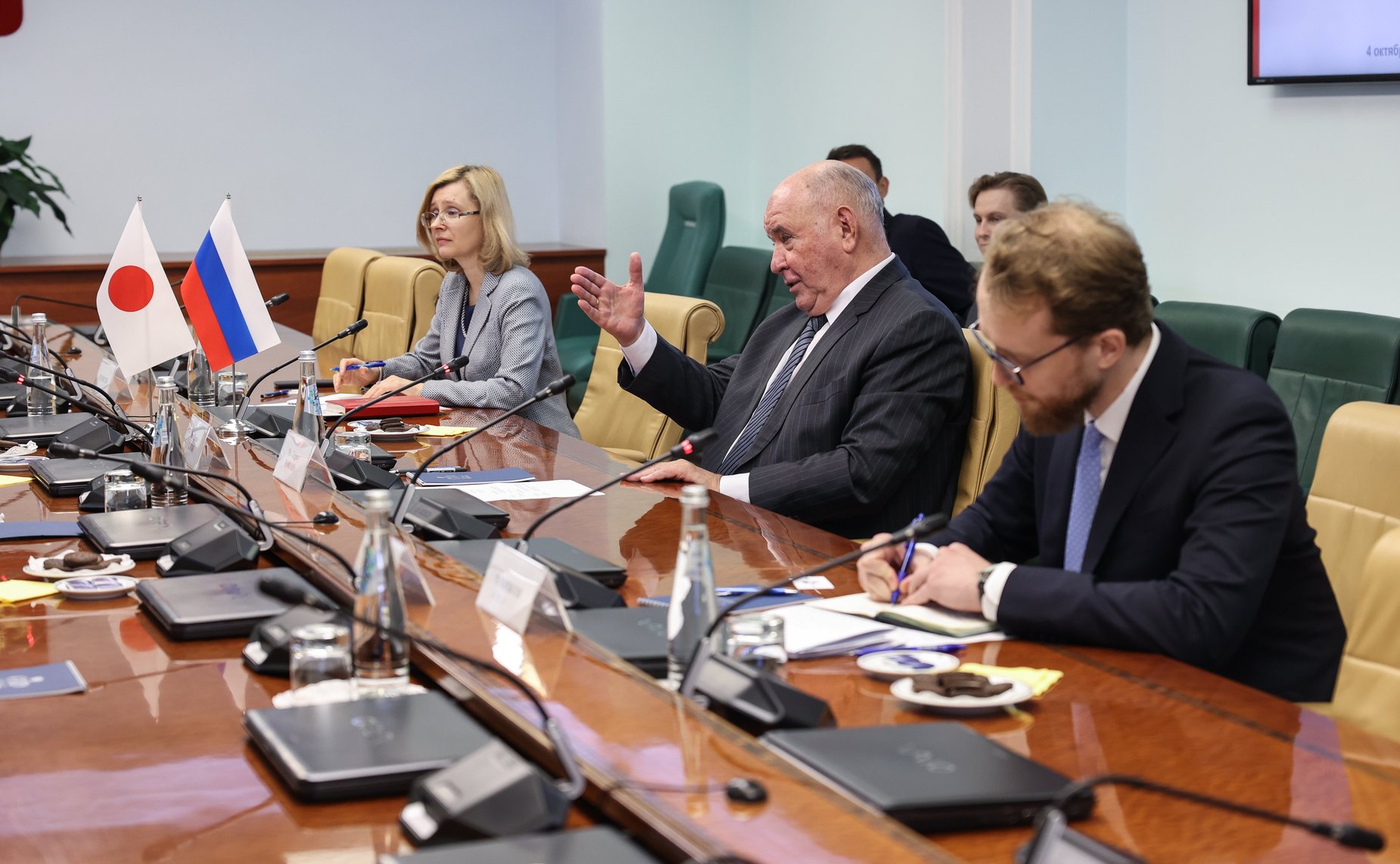 Встреча председателя Комитета СФ по международным делам Григория Карасина с депутатом Палаты советников Парламента Японии Мунэо Судзуки