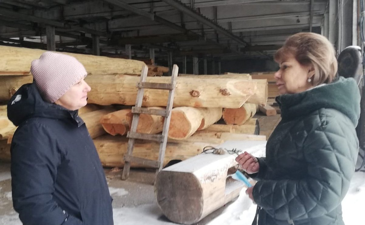 Татьяна Гигель в ходе рабочей поездки по региону провела ряд встреч с предпринимателями, которые занимаются деревянным домостроением