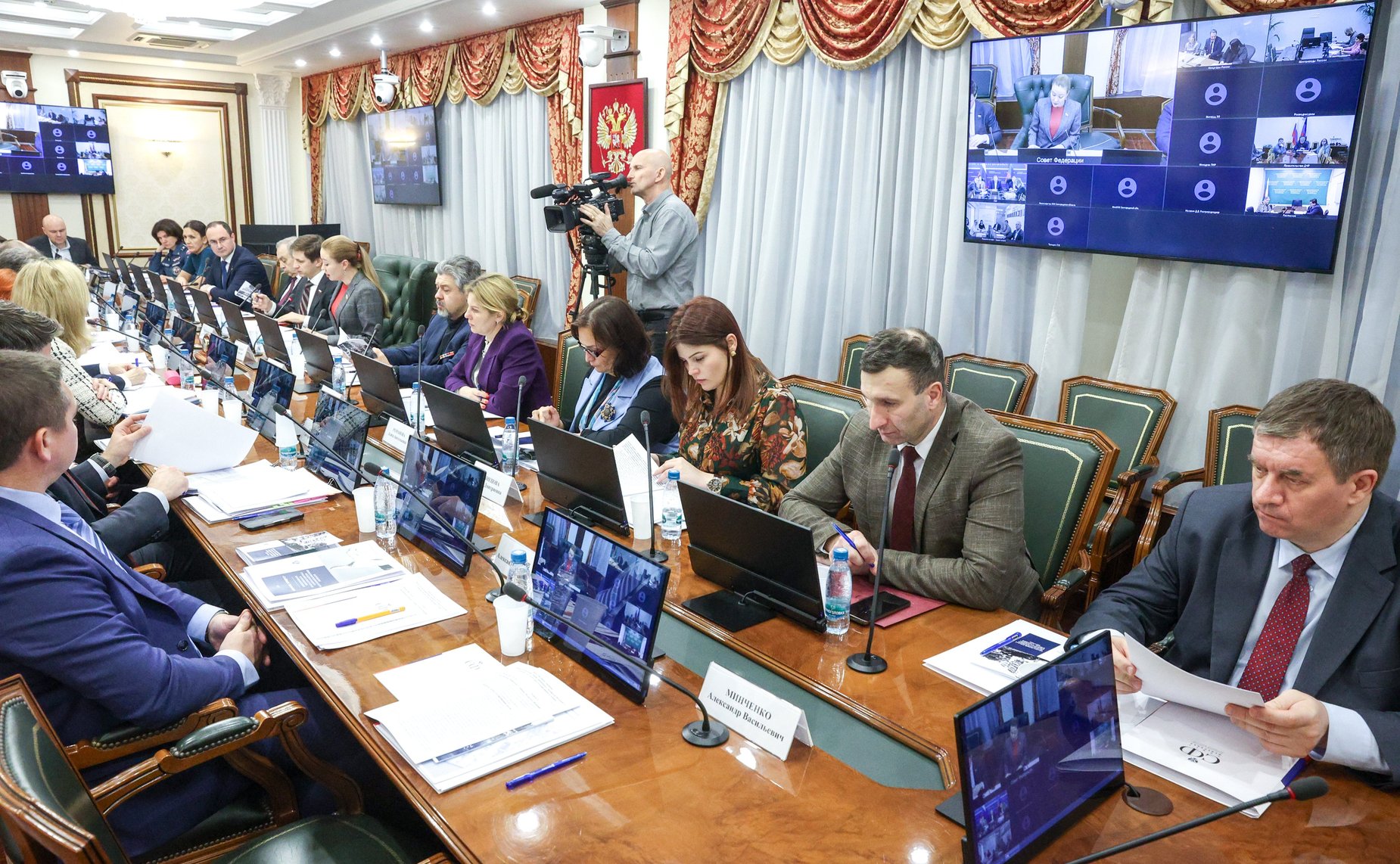 Совещание Комитета СФ по международным делам совместно с Комитетом СФ по обороне и безопасности «Вопросы систематизации видов ущерба, причиненного Российской Федерации и ее гражданам в результате преступлений киевского режима»