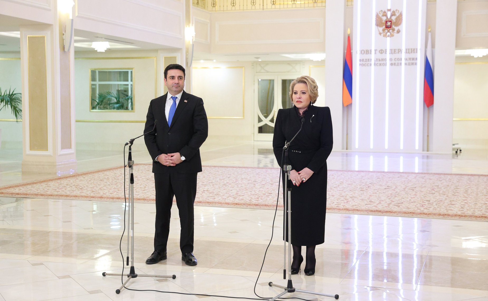 Встреча Председателя Совета Федерации Валентины Матвиенко с Председателем Национального Собрания Республики Армения Аленом Симоняном