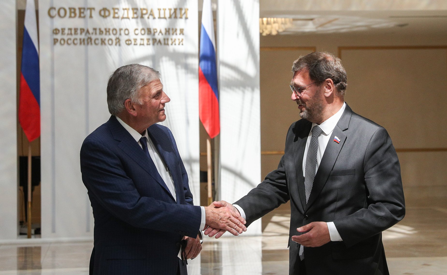 Встреча заместителя Председателя СФ Константина Косачева с президентом Евангелистской ассоциации имени Билли Грэма Франклином Грэмом