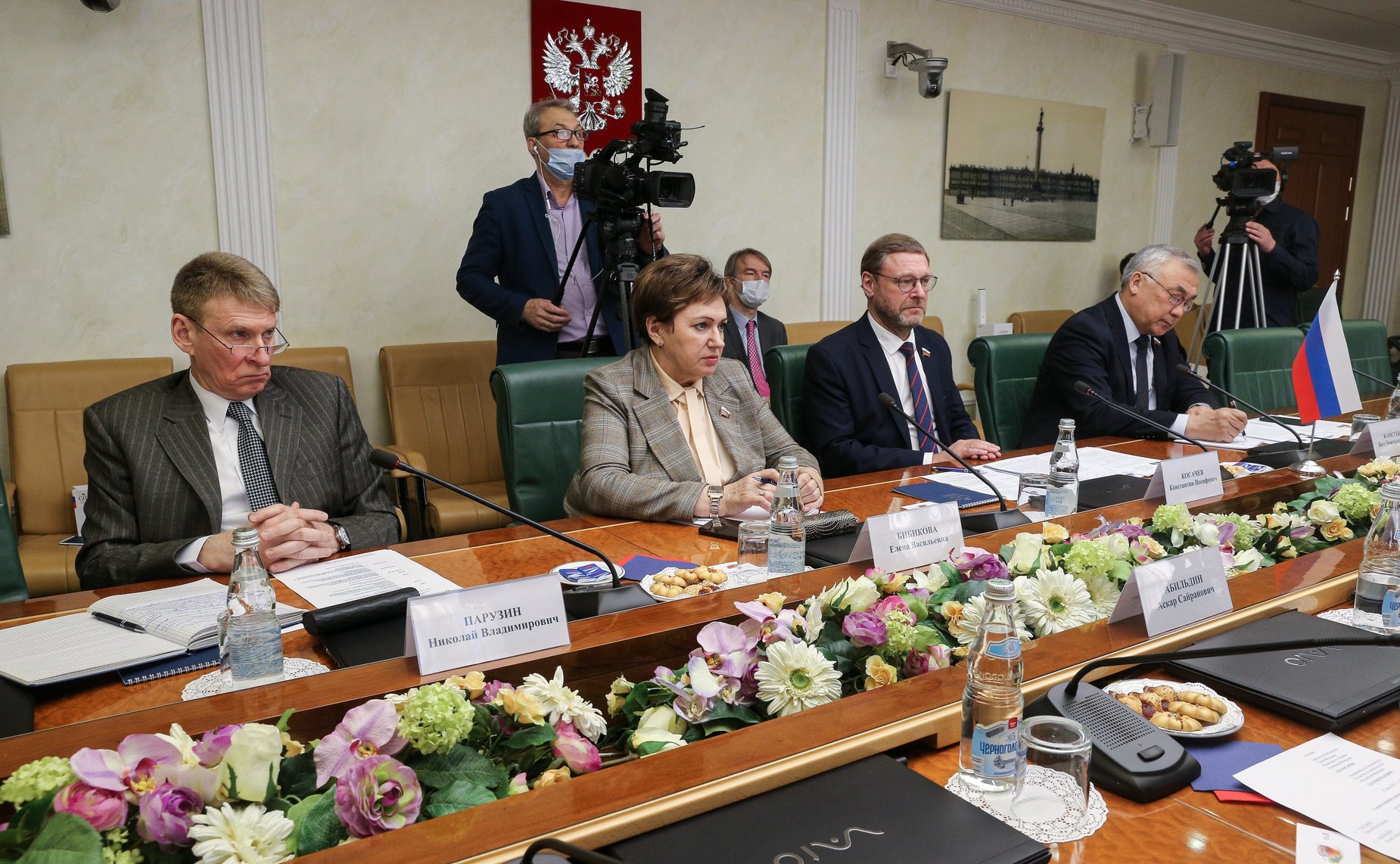 Встреча Константина Косачева с Чрезвычайным и Полномочным Послом Республики Казахстан в Российской Федерации Ермеком Кошербаевым