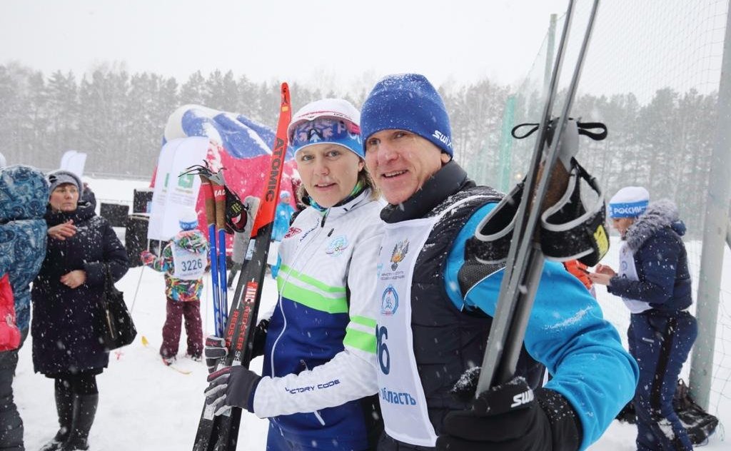 Владимир Кравченко принял участие в открытой массовой лыжной гонке «Лыжня России» в г. Томске