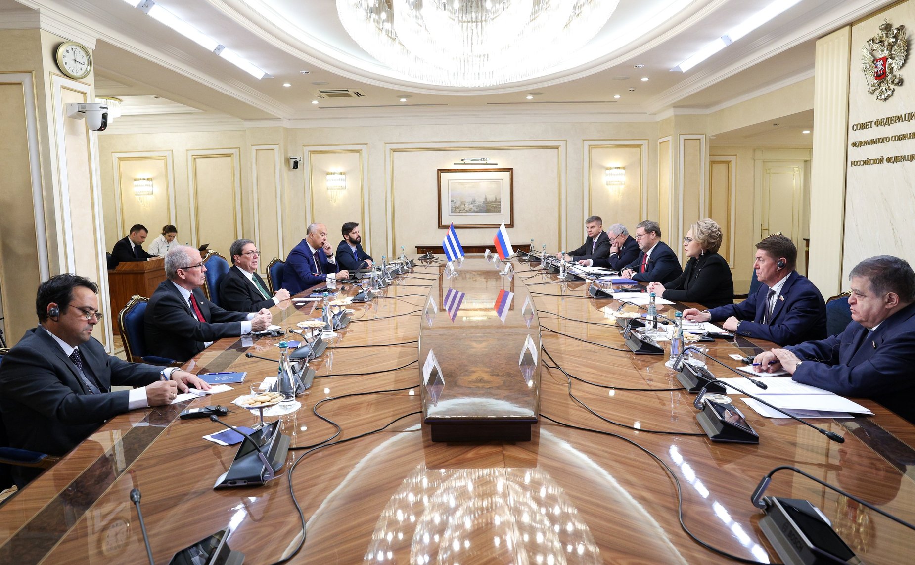 Встреча Председателя Совета Федерации Валентины Матвиенко со специальным представителем Президента Республики Куба, Министром иностранных дел Республики Куба Бруно Родригесом Паррильей