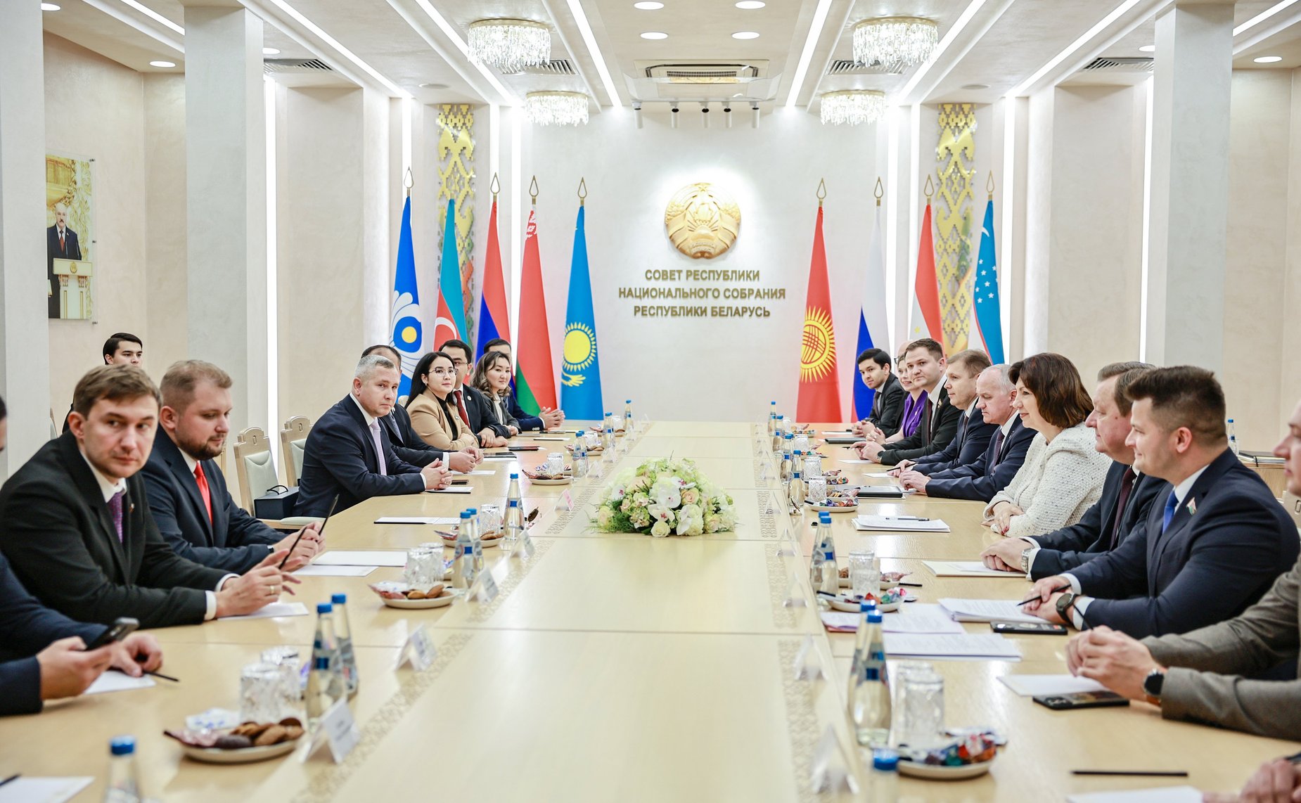В рамках поездки состоялась встреча с Председателем Совета Республики Национального собрания Республики Беларусь Натальей Кочановой