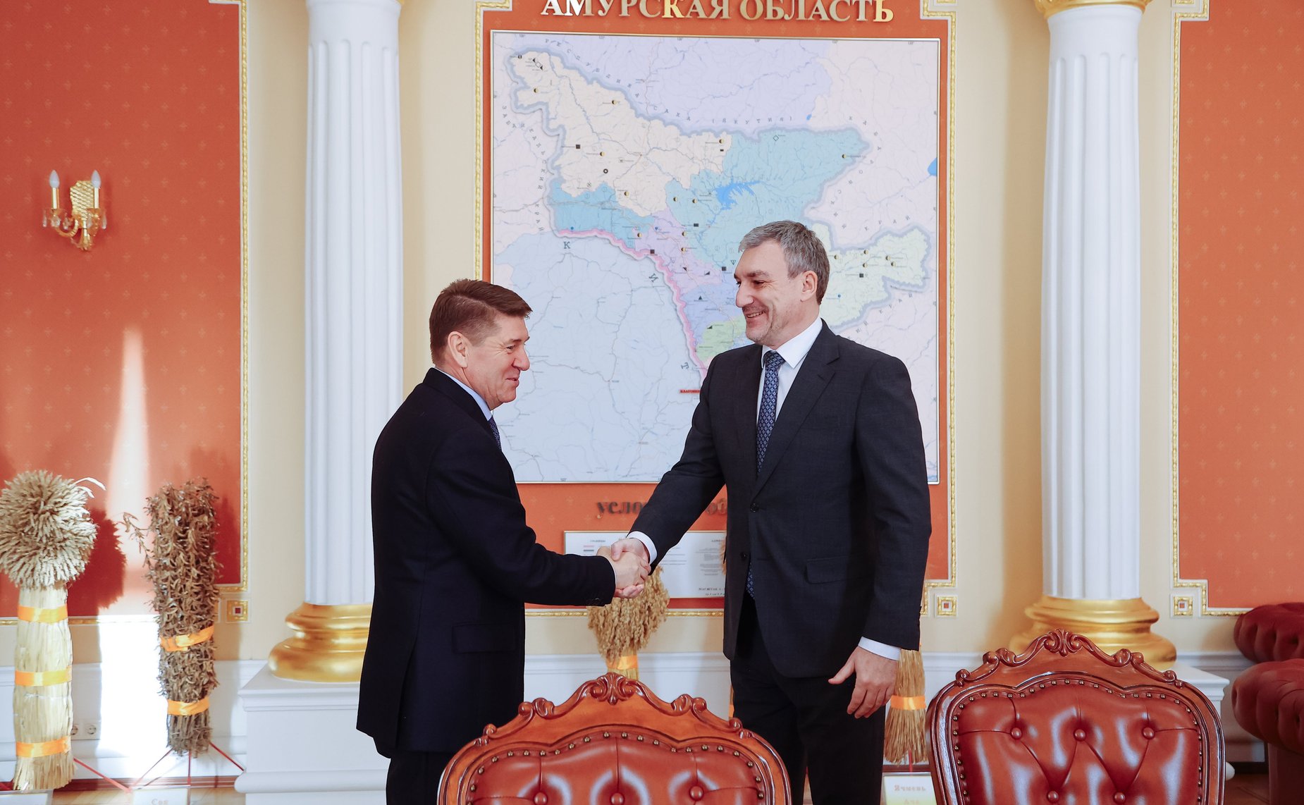 Встреча сенаторов Российской Федерации с губернатором Амурской области Василием Орловым