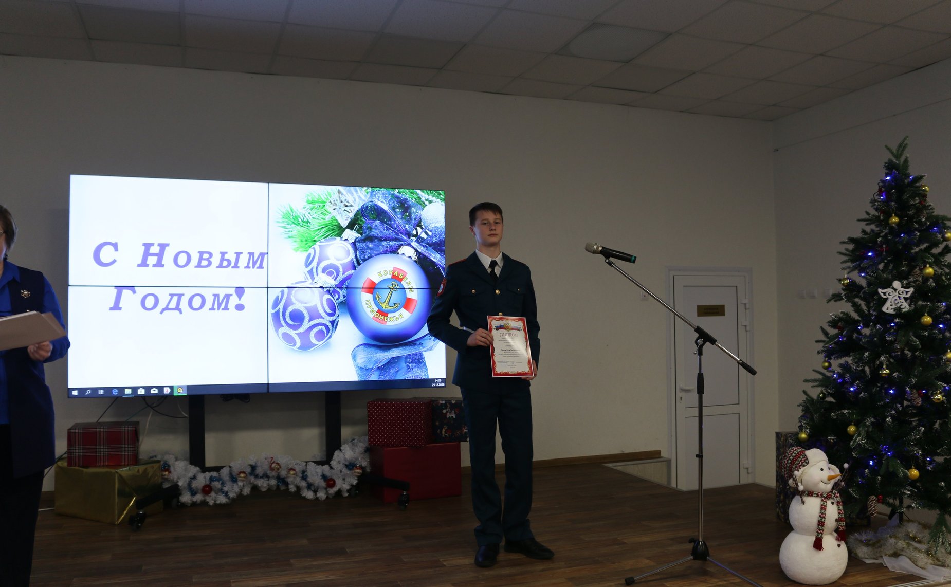 Встреча Юрия Воробьева с кадетами и педагогами образовательного центра «Корабелы Прионежья»