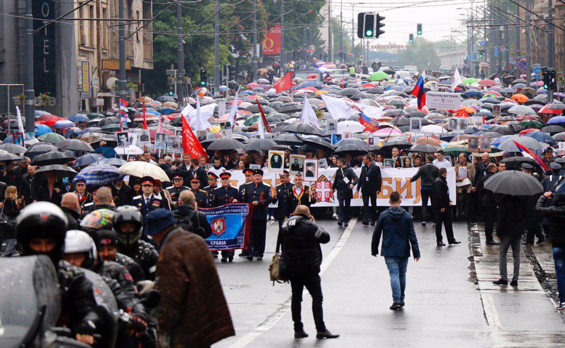 Шествие «Бессмертного полка» в Белграде