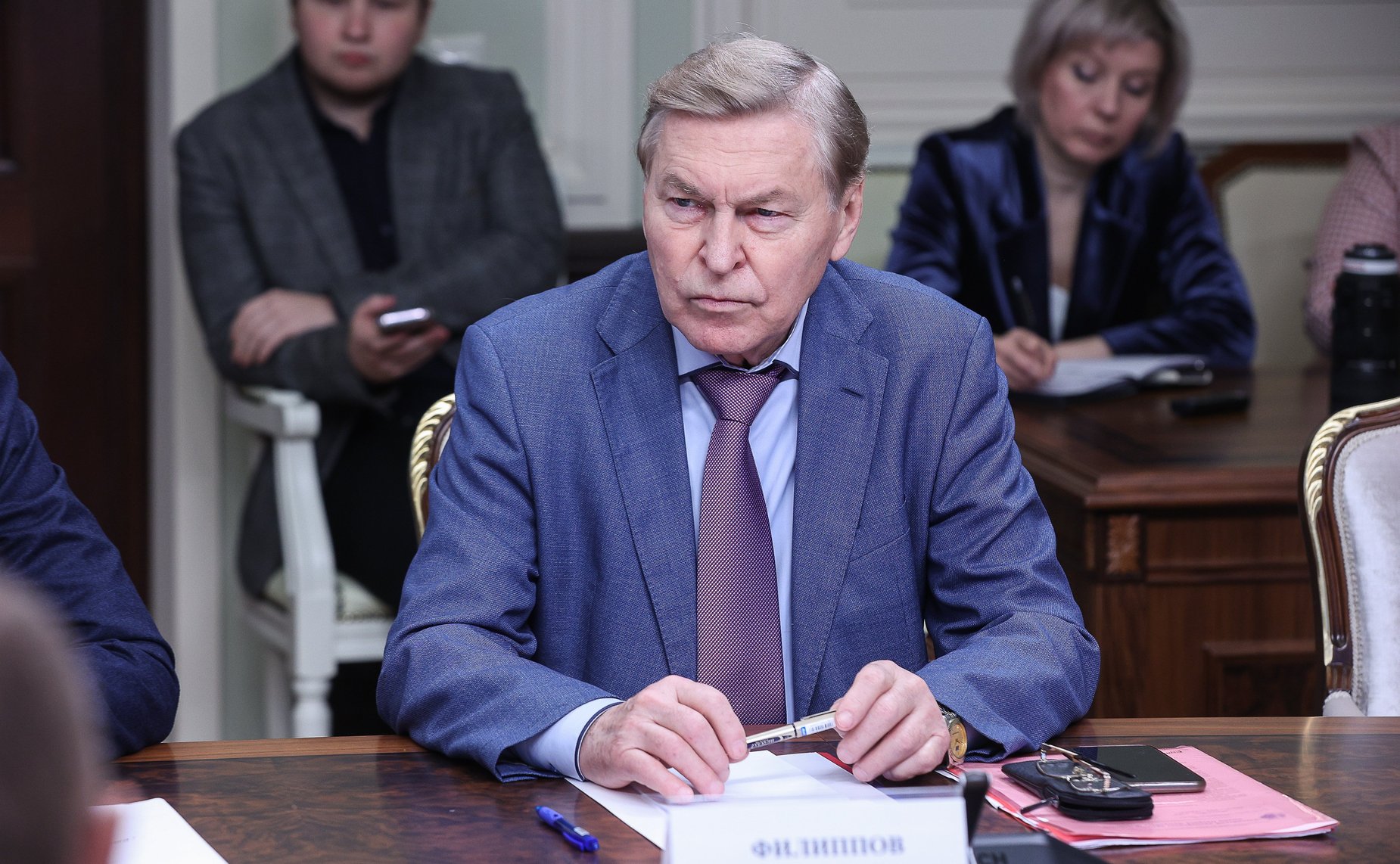 Заместитель Председателя Совета Федерации Константин Косачев и глава Республики Юрий Зайцев провели встречу с Министром просвещения РФ Сергеем Кравцовым в рамках Дней Республики Марий Эл в СФ