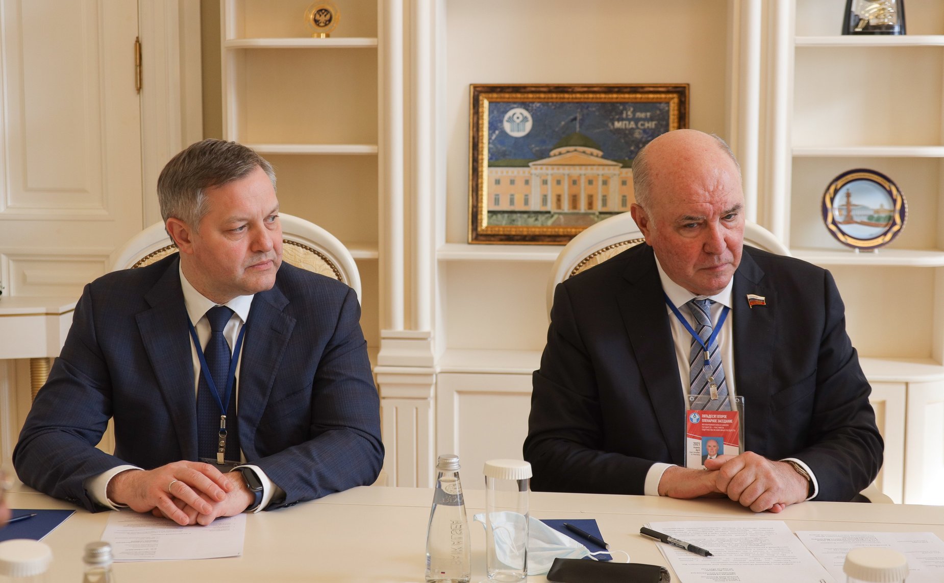 Встреча Председателя Совета МПА СНГ, Председателя СФ Валентины Матвиенко с Председателем Сената Парламента Республики Казахстан Мауленом Ашимбаевым