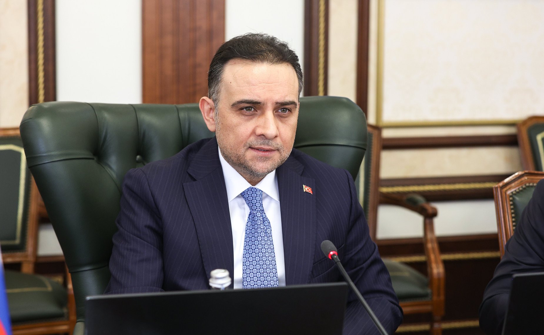 Встреча сенаторов РФ с депутатом Великого национального собрания Турции, председателем группы дружбы с Россией Великого национального собрания Турции Муратом Байбатуром