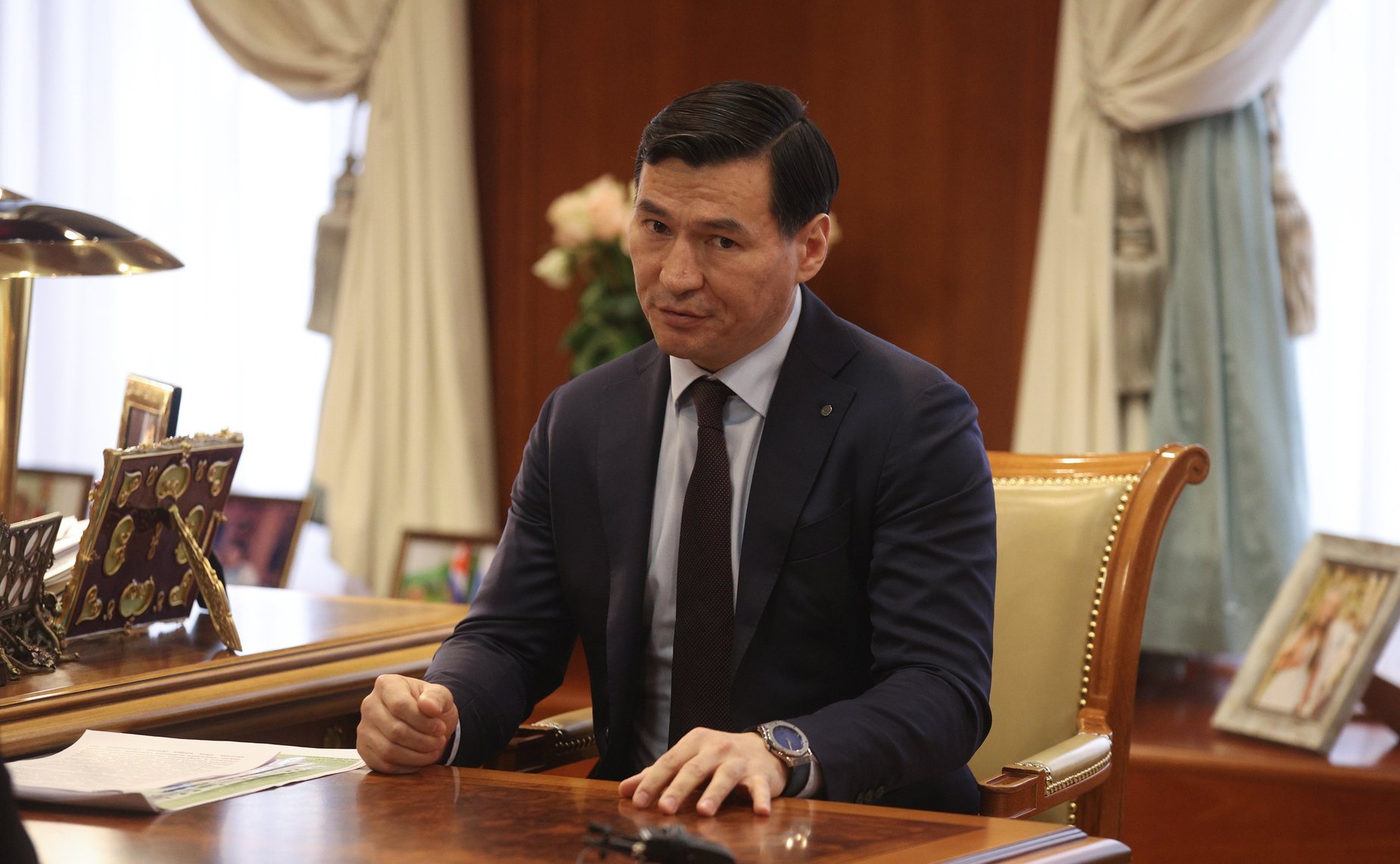 Председатель Совета Федерации Валентина Матвиенко провела встречу с главой Республики Калмыкия Бату Хасиковым