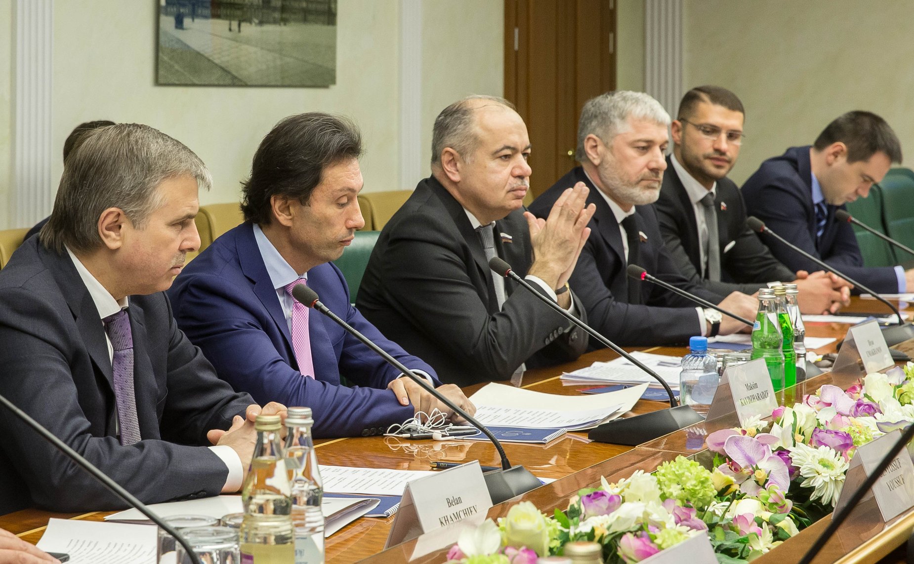 Встреча заместителя Председателя Совета Федерации Ильяса Умаханова с лидером движения «Единая Ливия» Абделхамидом Аль-Дабибом