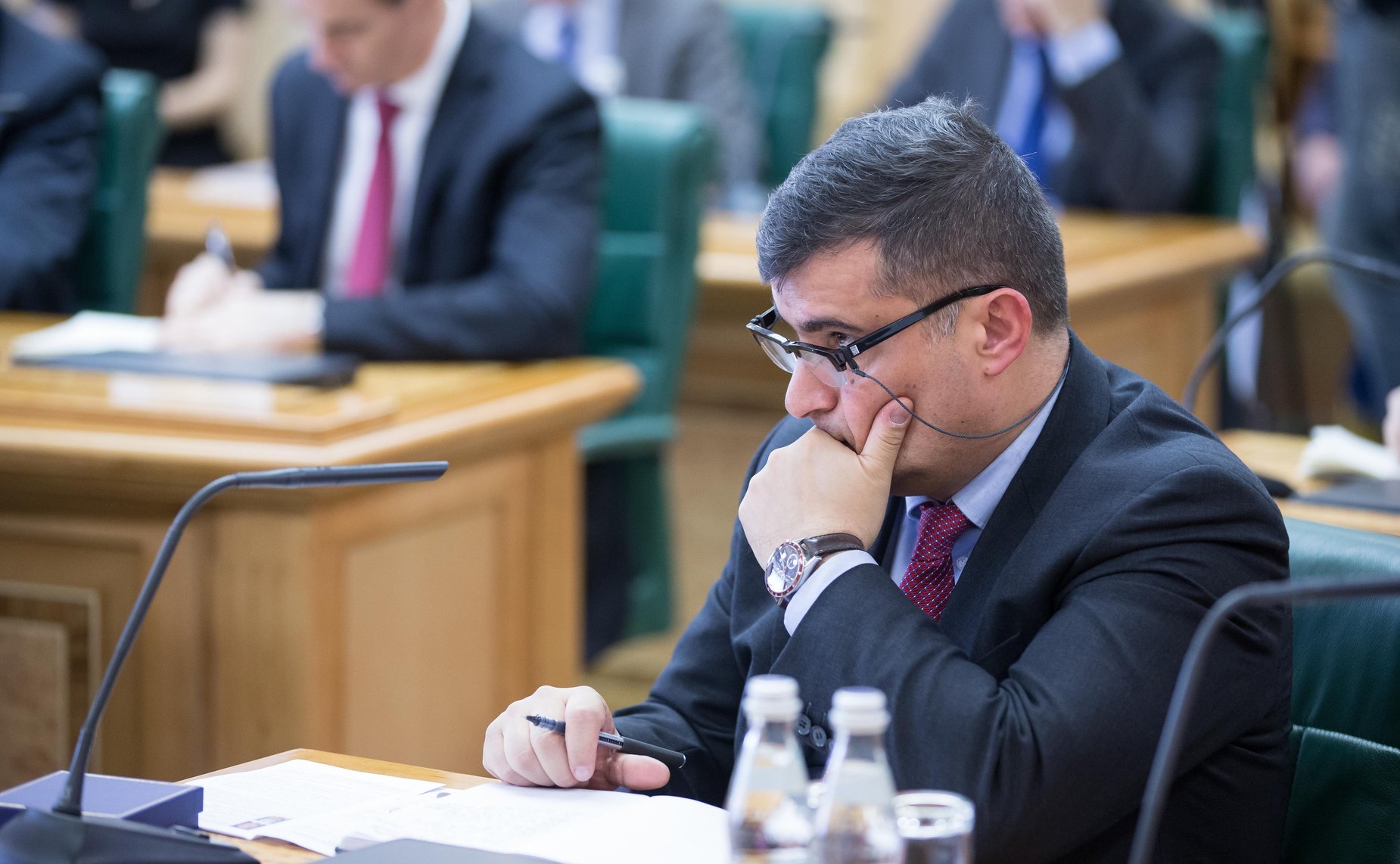 Встреча В. Бондарева с директором Центра высших военных исследований Французской Республики Винсентом Жиро