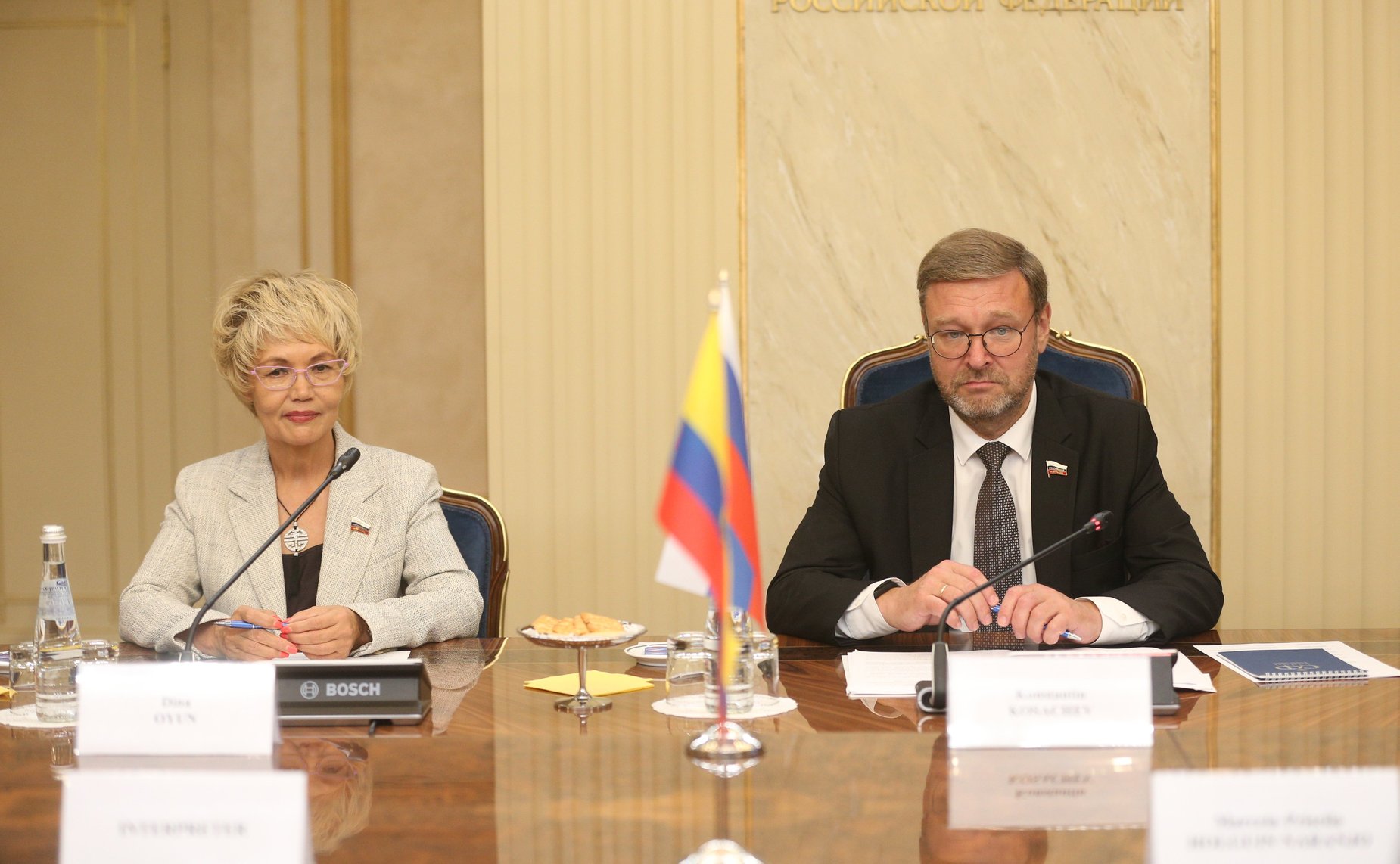 Константин Косачев провел встречу с первым заместителем Председателя Национальной ассамблеи Республики Эквадор Марселой Присцилой Ольгин Наранхо