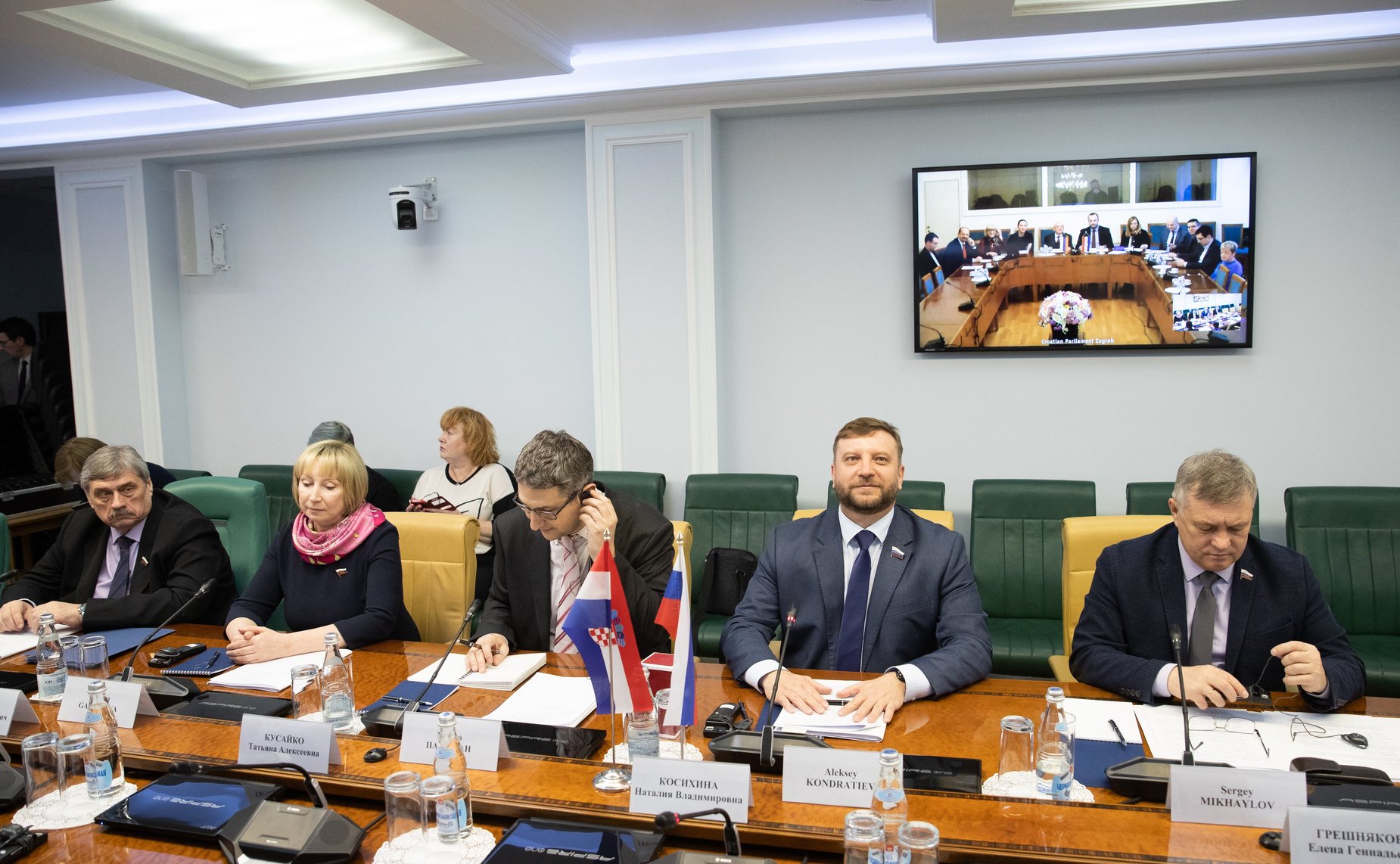 Видеоконференция между членами групп по сотрудничеству Совета Федерации и Сабора Республики Хорватии