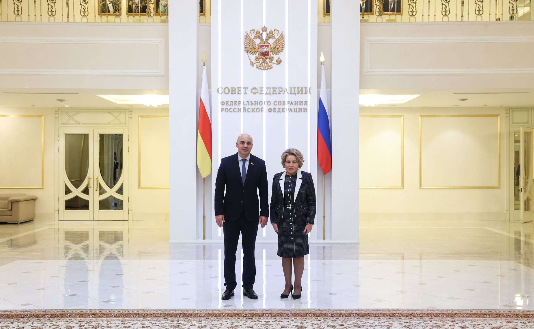 Встреча Председателя СФ Валентины Матвиенко с Председателем Парламента Республики Южная Осетия Аланом Алборовым