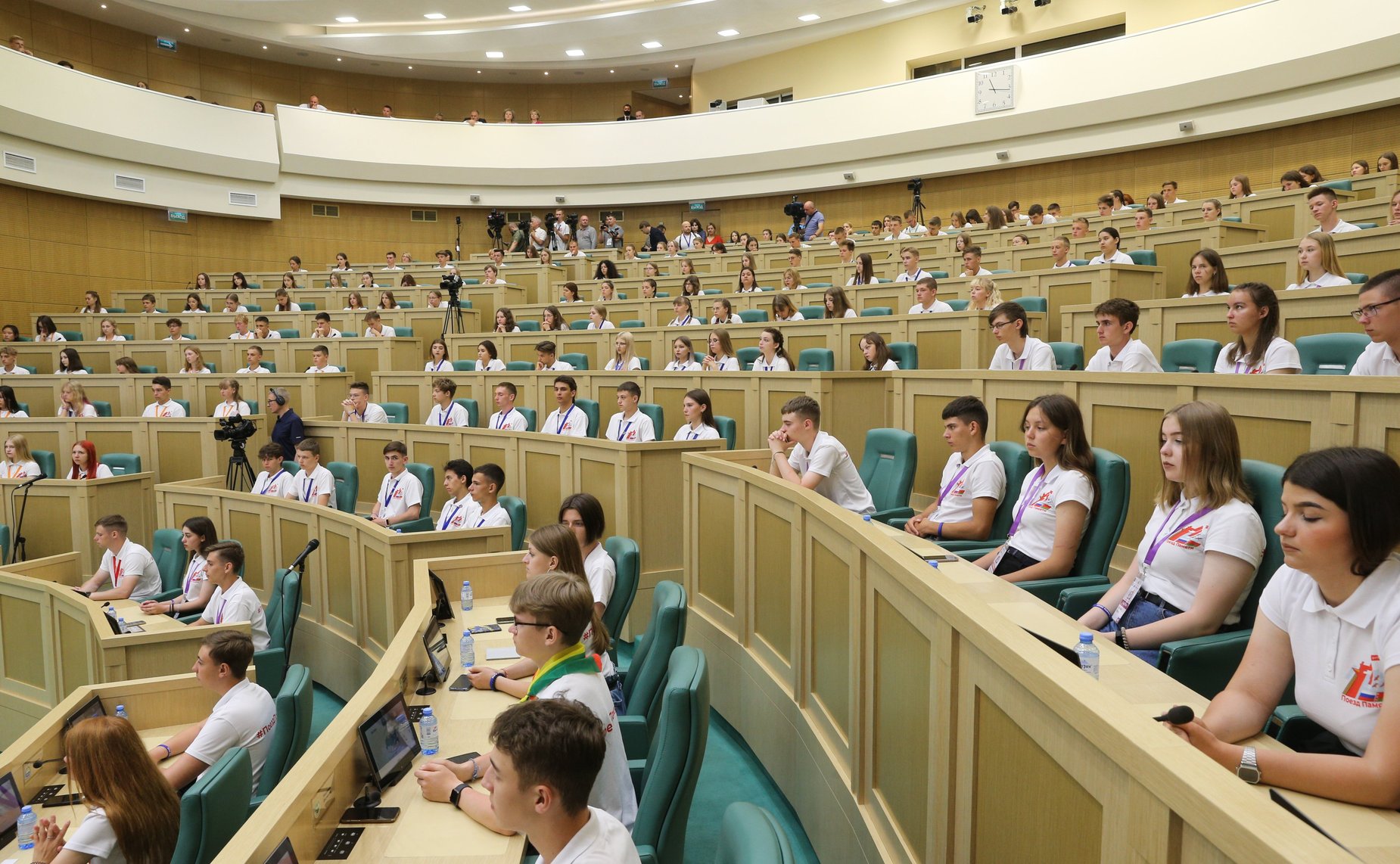 Встреча Председателя СФ Валентины Матвиенко с участниками российско-белорусского военно-патриотического проекта «Поезд Памяти»