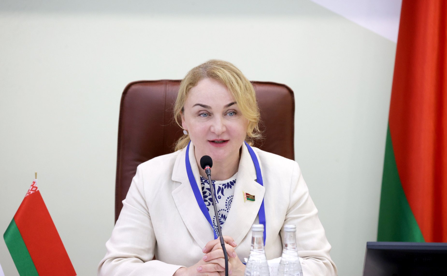 Ольга Забралова провела заседание секции на тему «Инновационная медицина и фармация в Союзном государстве: приоритетные направления и перспективы развития» (фото БЕЛТА)