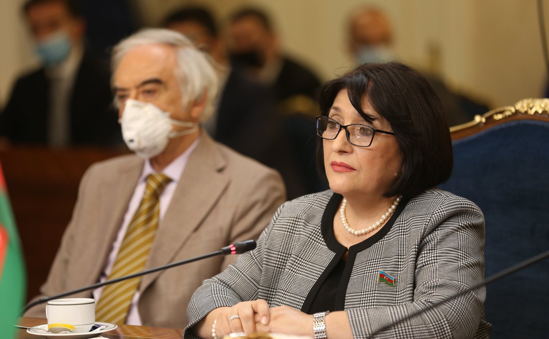 Встреча Валентины Матвиенко с Председателем Милли Меджлиса Азербайджанской Республики Сахибой Гафаровой