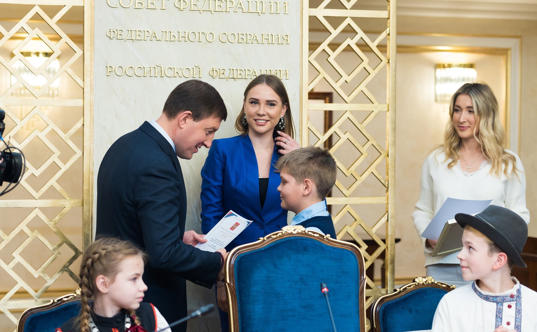 Встреча сенаторов с детьми-победителями Международного культурно-образовательного проекта «Таланты Арктики. Дети»