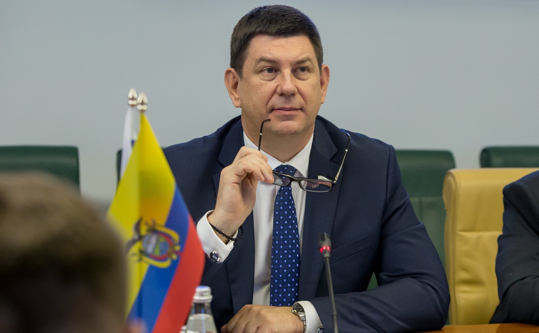 Встреча В. Смирнова и Е. Афанасьевой с Чрезвычайным и Полномочным Послом Республики Эквадор в РФ Х. П. Эспиносой