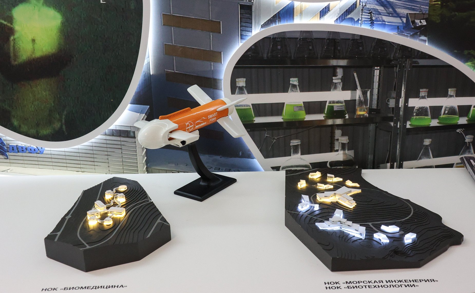 Валентина Матвиенко и Олег Кожемяко осмотрели выставку, посвященную истории и перспективам развития Приморского края