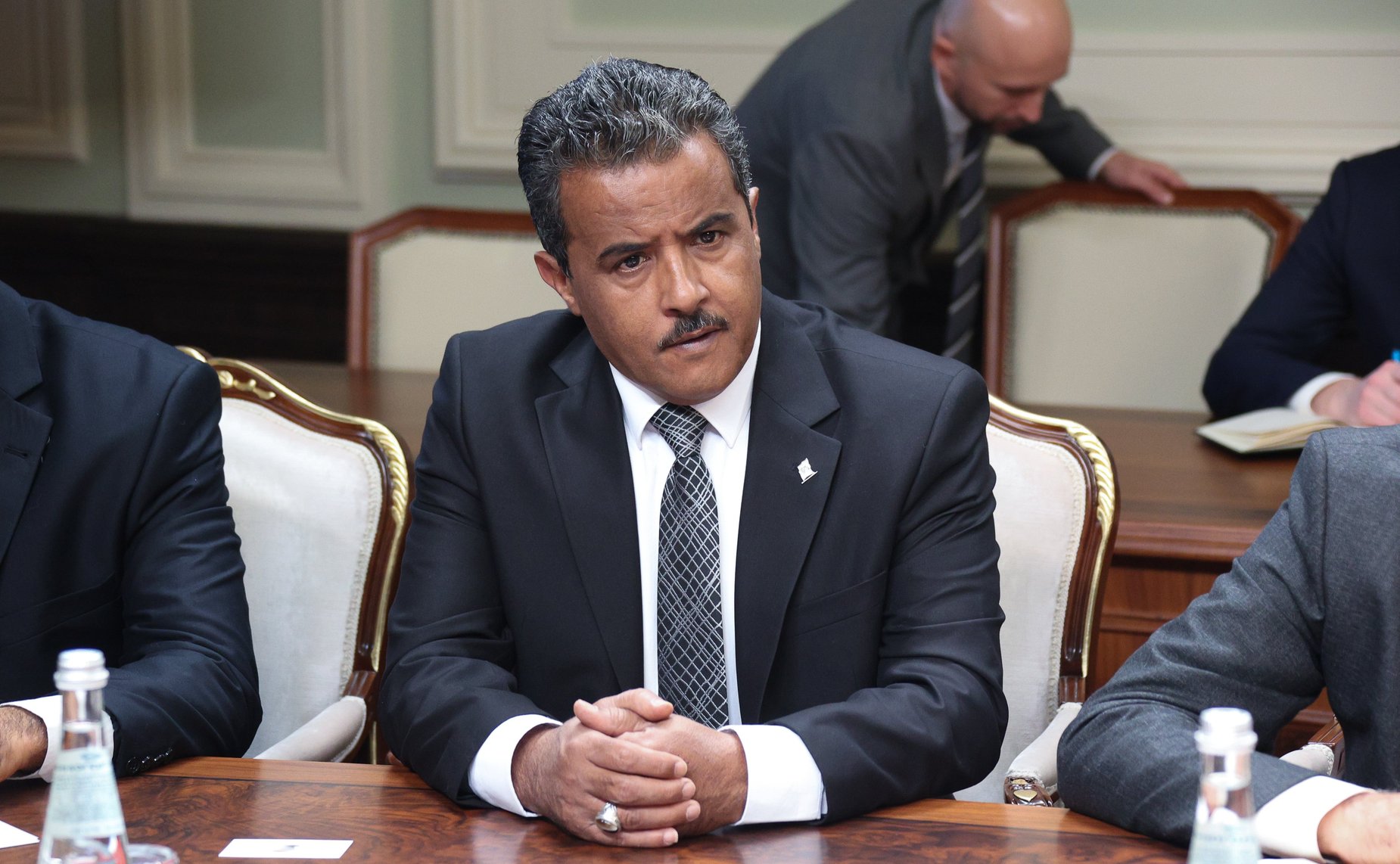 Григорий Карасин и Вячеслав Тимченко провели встречу с Председателем Комитета по сопровождению надзорных органов Палаты представителей Государства Ливия Заидом Хадией