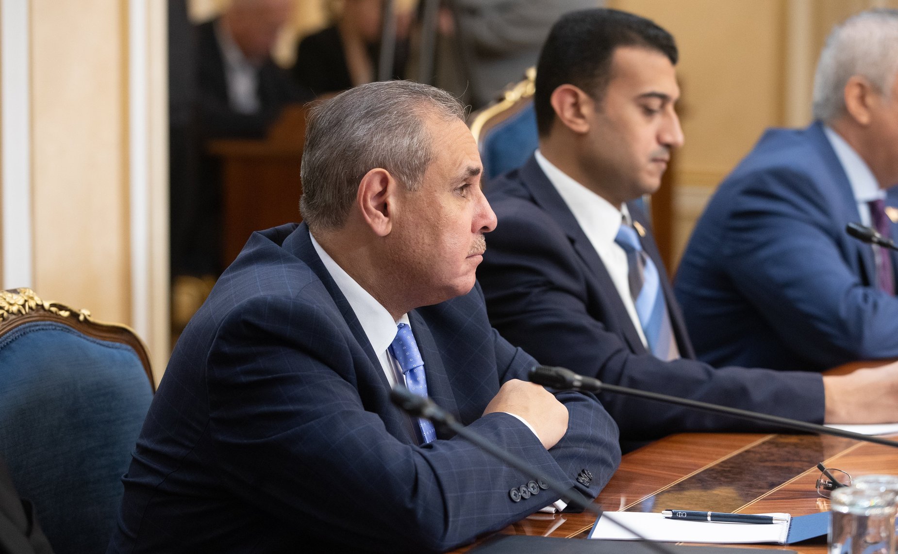 Встреча Ильяса Умаханова с делегацией Комитета по международным делам Палаты представителей Арабской Республики Египет во главе с председателем Комитета Каримом Дарвишем