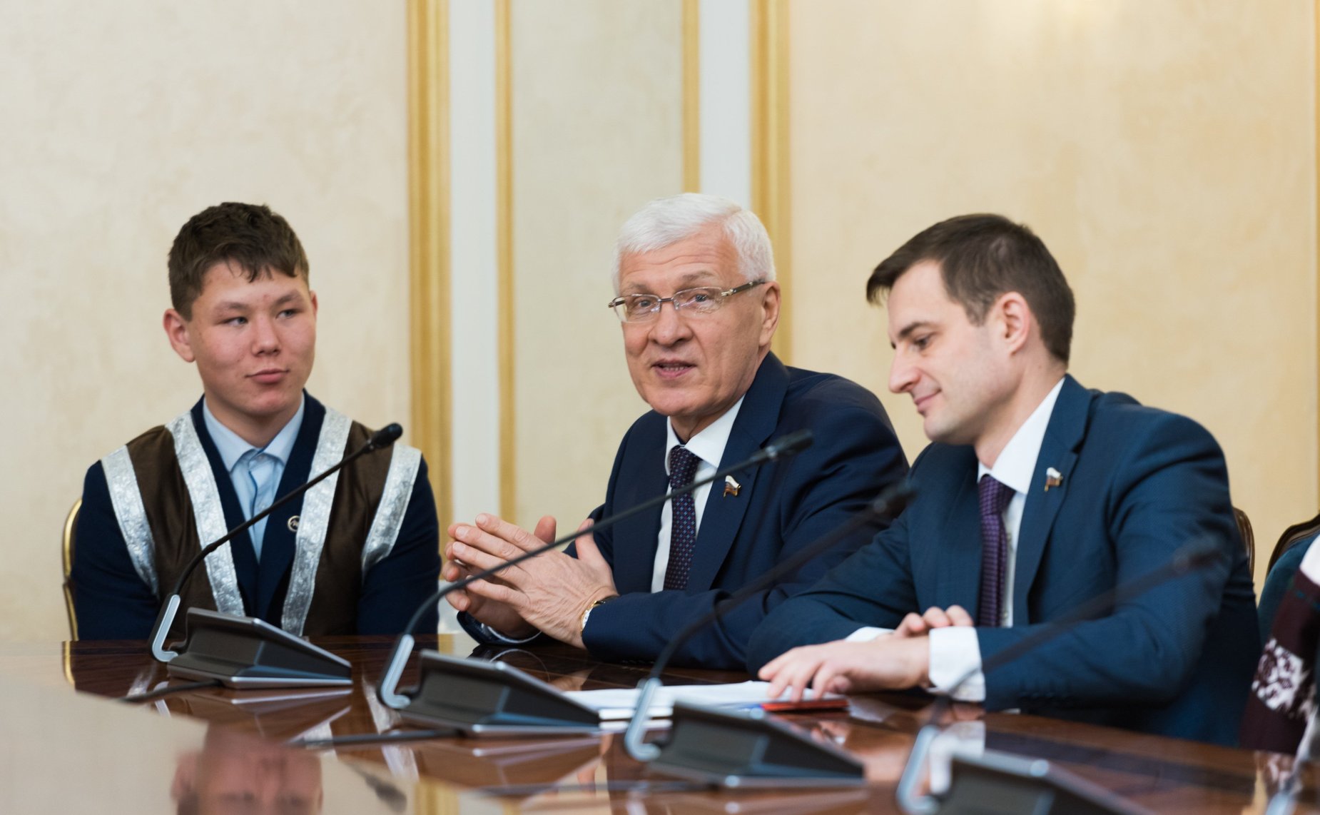 Встреча сенаторов с детьми-победителями Международного культурно-образовательного проекта «Таланты Арктики. Дети»