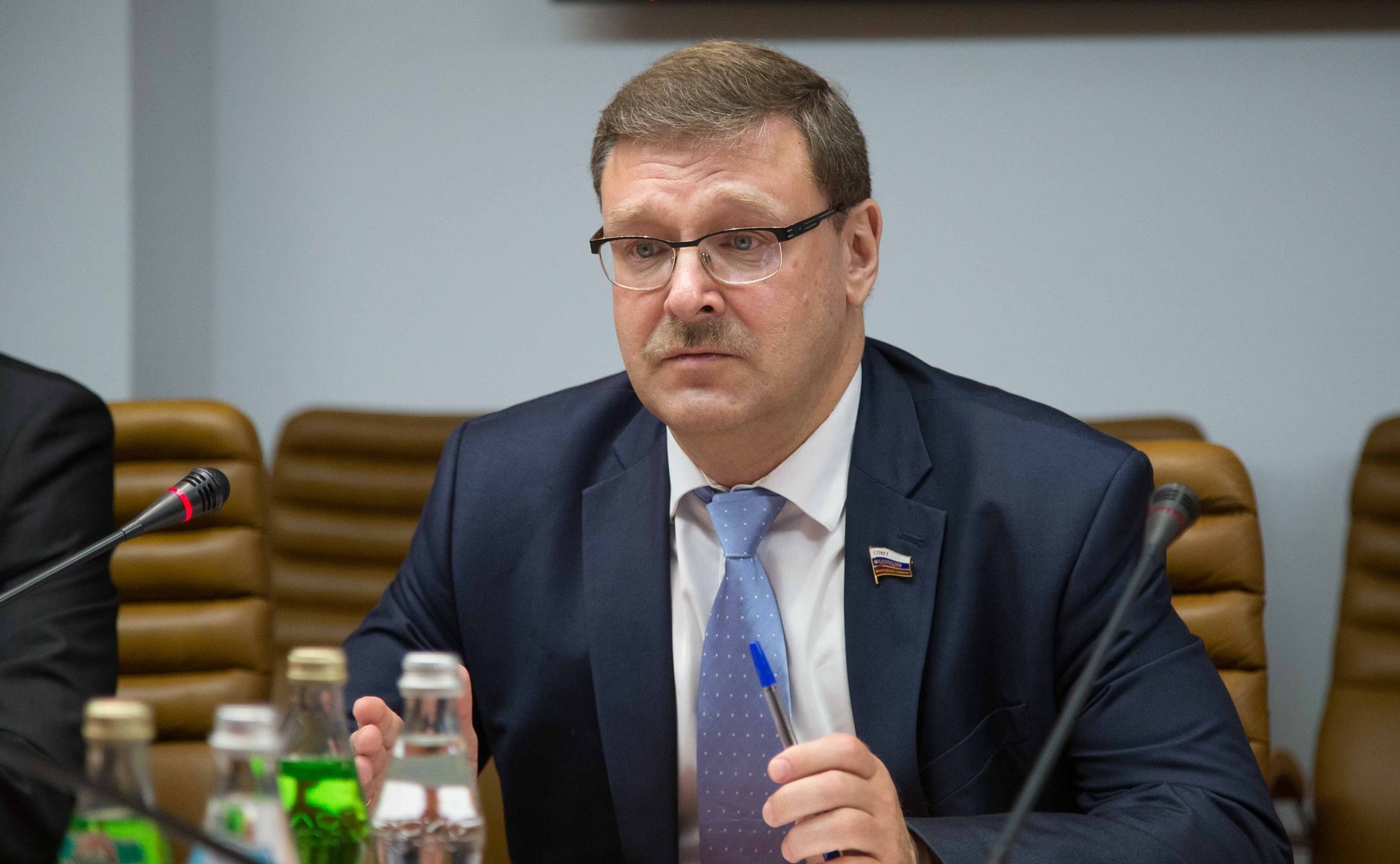 Встреча председателя Комитета СФ по международным делам Константина Косачева с Чрезвычайным и Полномочным Послом Норвегии в РФ Лейдульвом Намтведтом