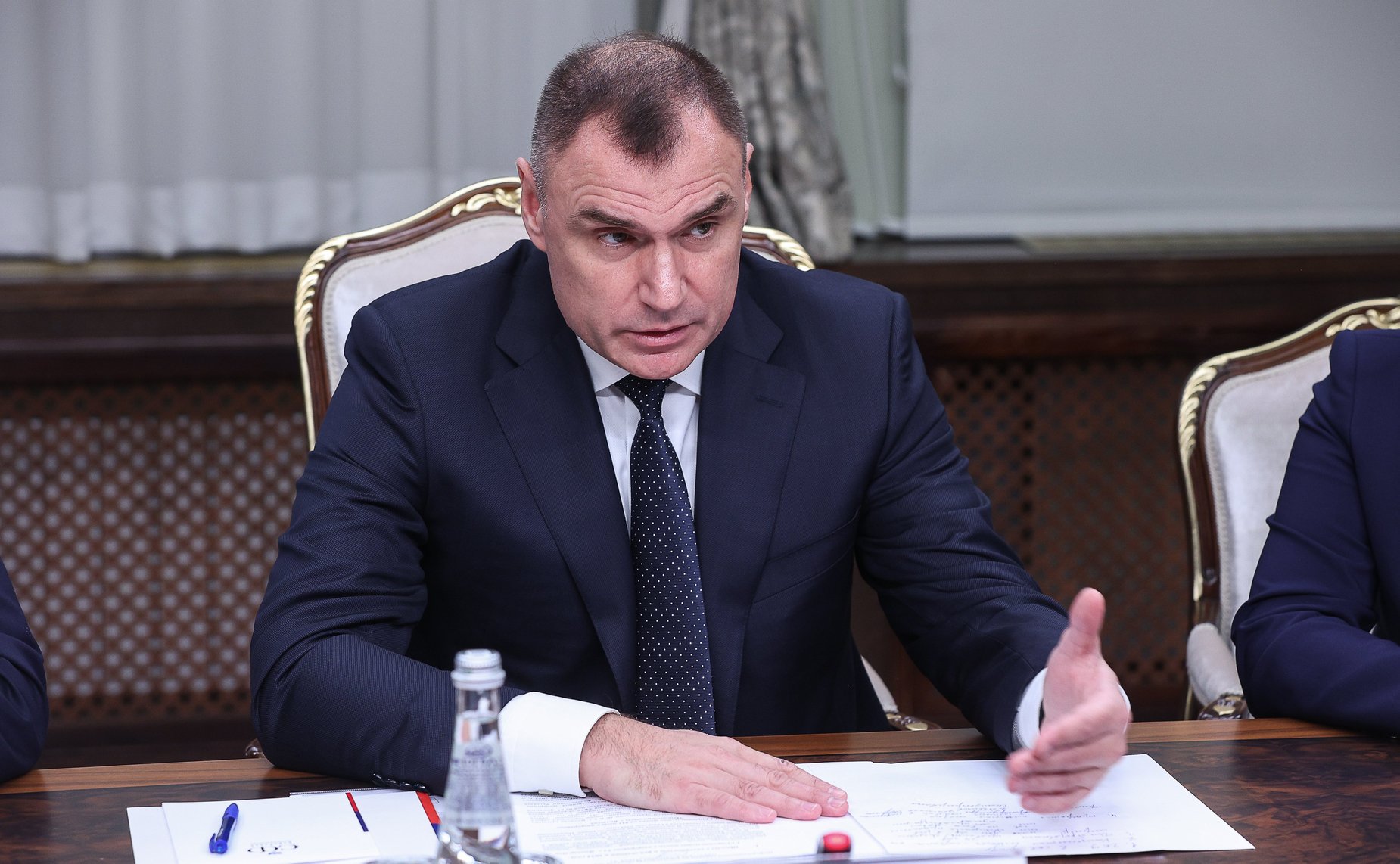 Заместитель Председателя Совета Федерации Константин Косачев и глава Республики Юрий Зайцев провели встречу с Министром просвещения РФ Сергеем Кравцовым в рамках Дней Республики Марий Эл в СФ