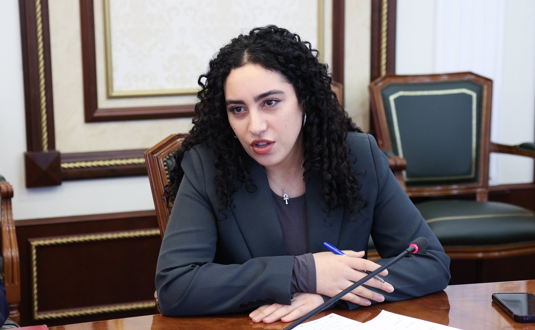 Встреча заместителя Председателя СФ, руководителя группы по сотрудничеству Совета Федерации с Сенатом Арабской Республики Египет Инны Святенко с Чрезвычайным и Полномочным Послом Арабской Республики Египет в РФ