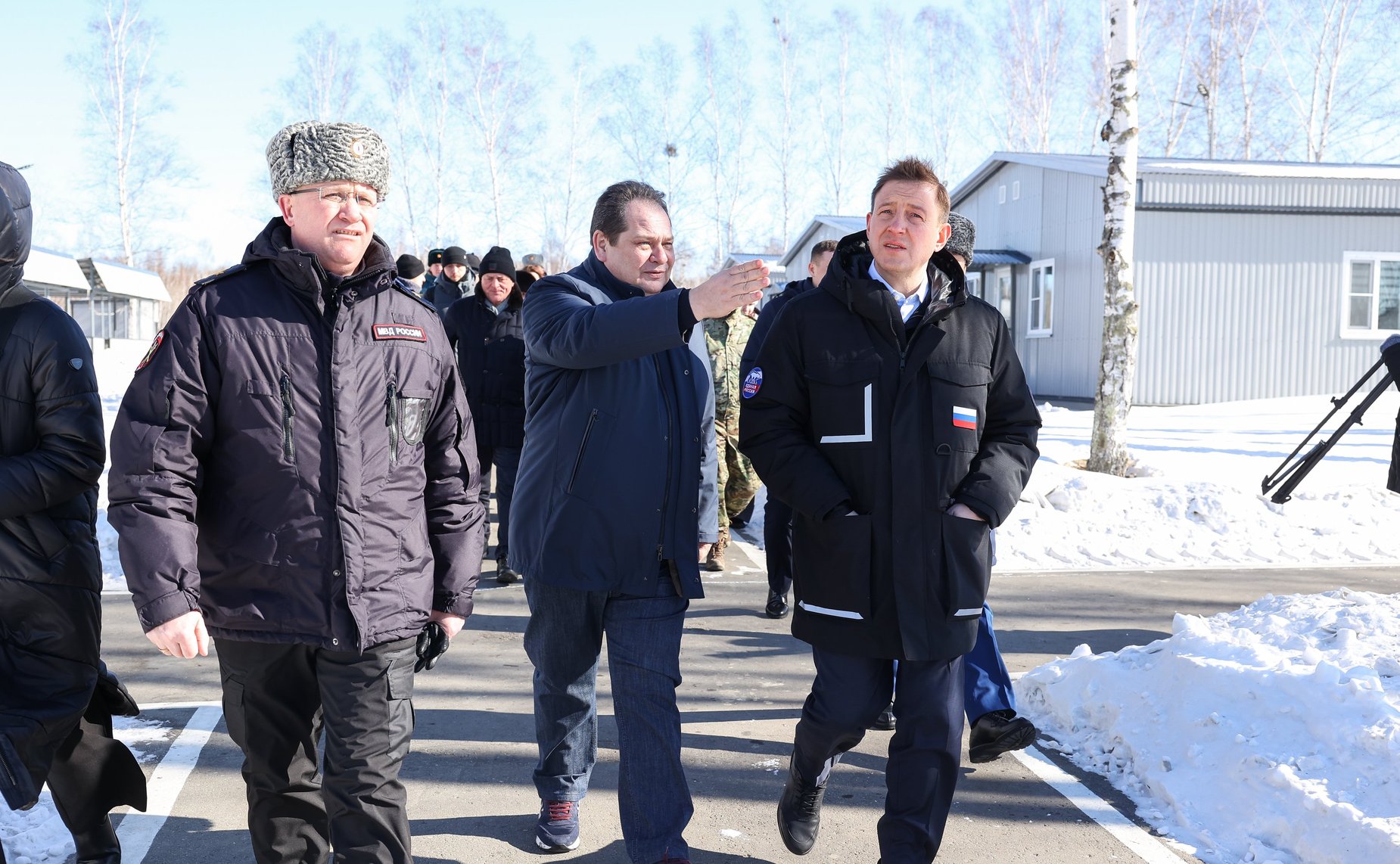 В Еврейской автономной области первый заместитель Председателя СФ Андрей Турчак с губернатором Ростиславом Гольдштейном посетили полевой учебно-тренировочный комплекс