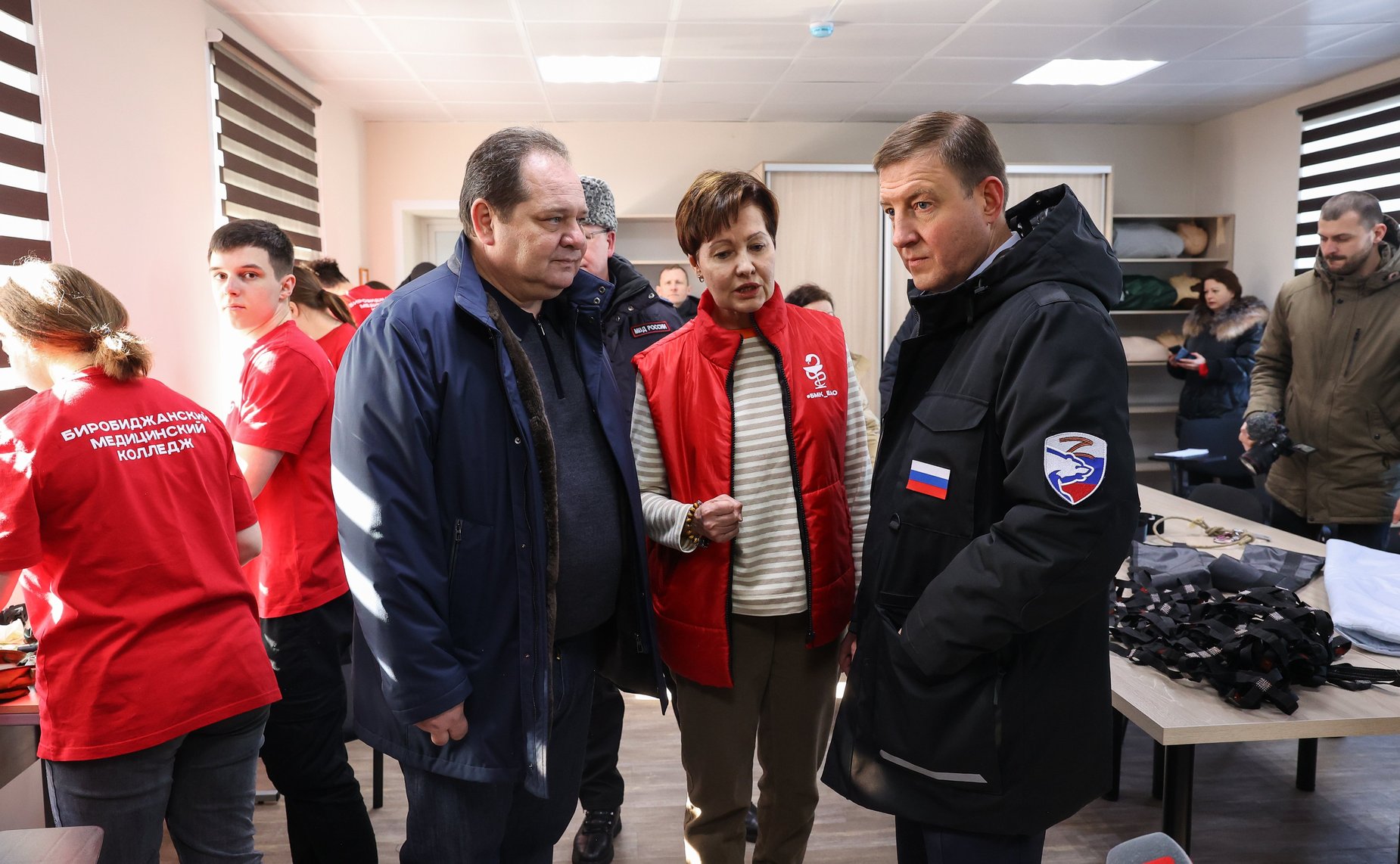 В Еврейской автономной области первый заместитель Председателя СФ Андрей Турчак с губернатором Ростиславом Гольдштейном посетили полевой учебно-тренировочный комплекс